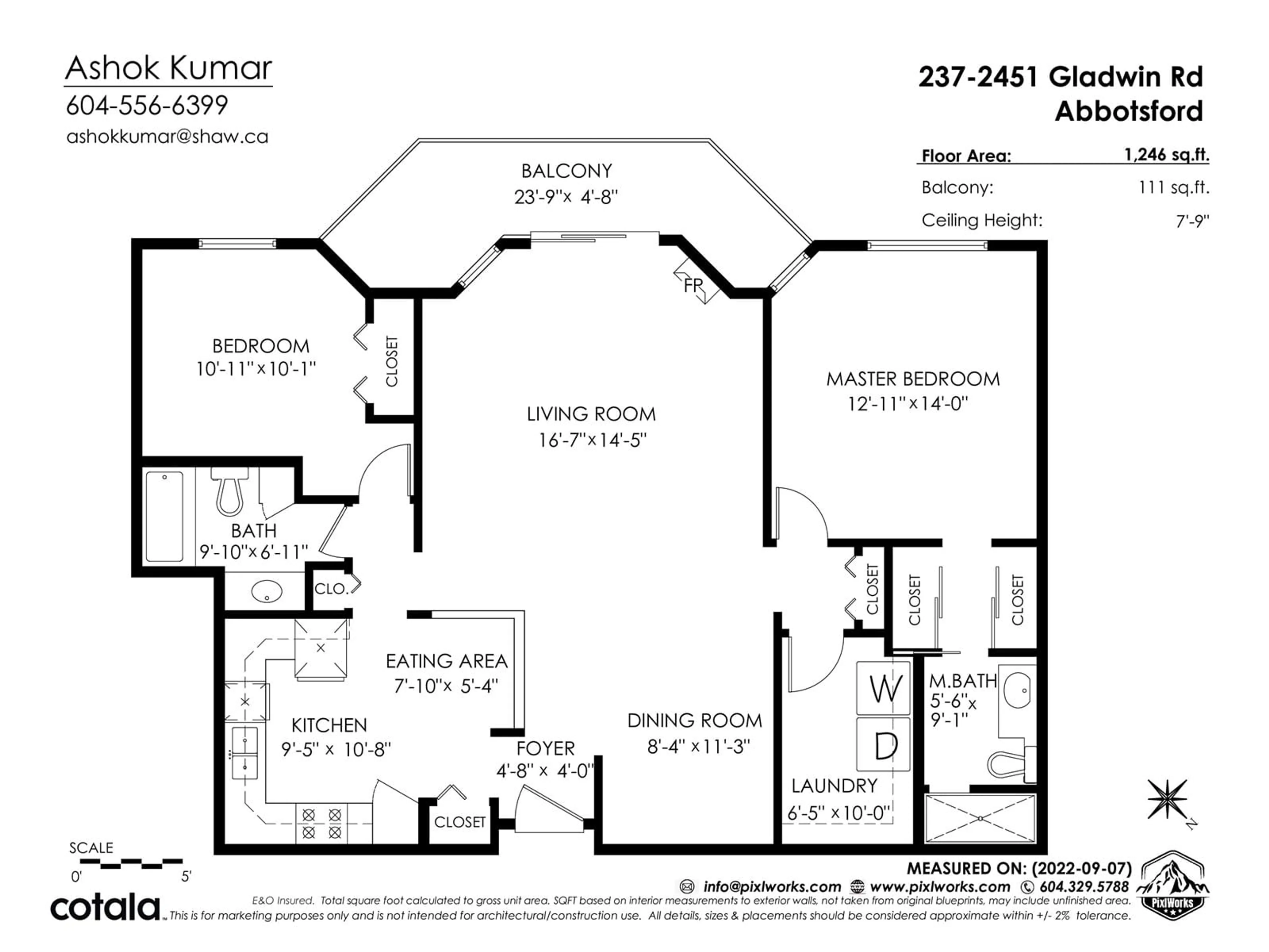 Floor plan for 237 - 2451 GLADWIN, Abbotsford British Columbia V2T3N8