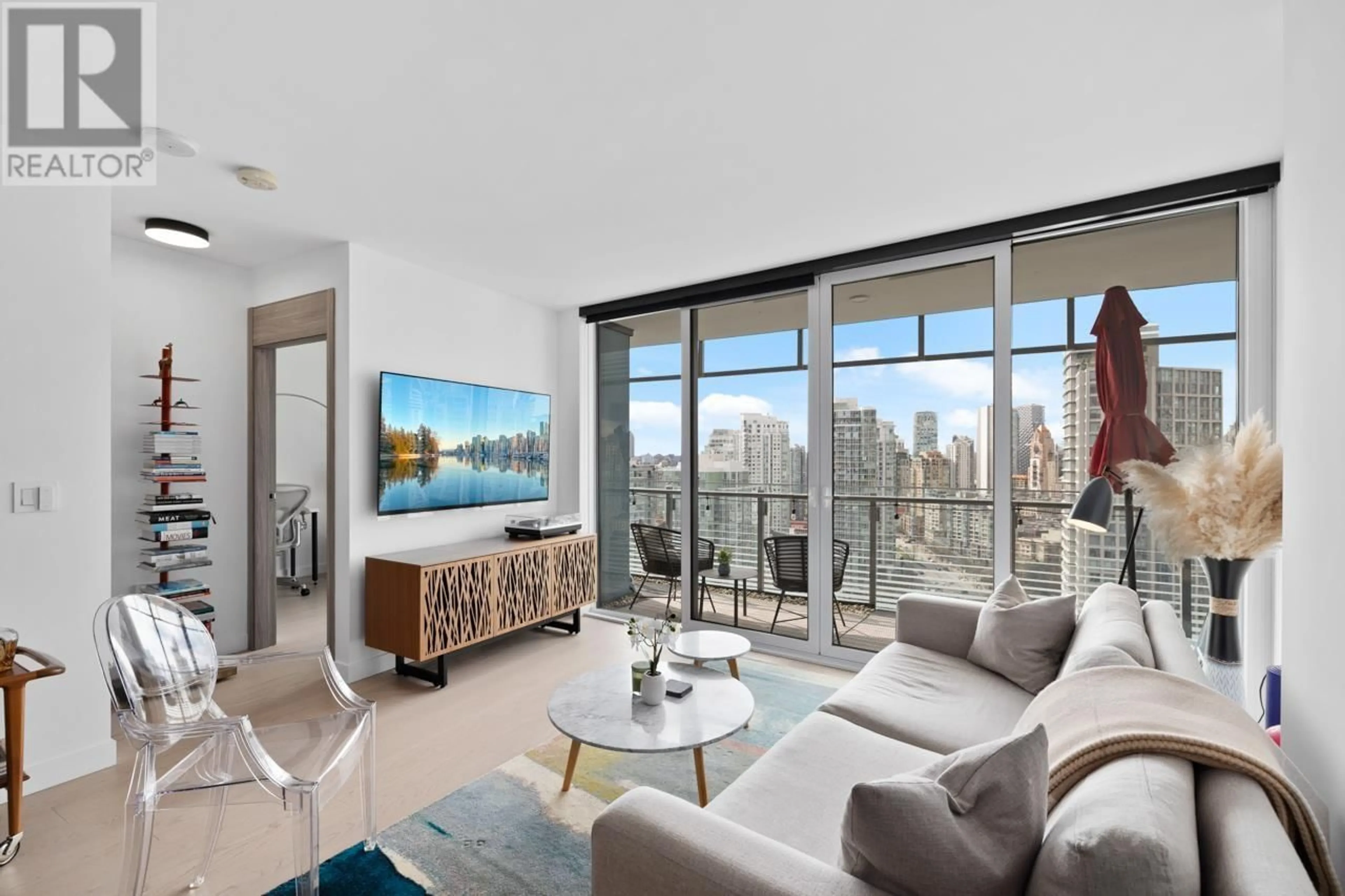 Living room with furniture, unknown for 2420 - 89 NELSON STREET, Vancouver British Columbia V6Z0E7