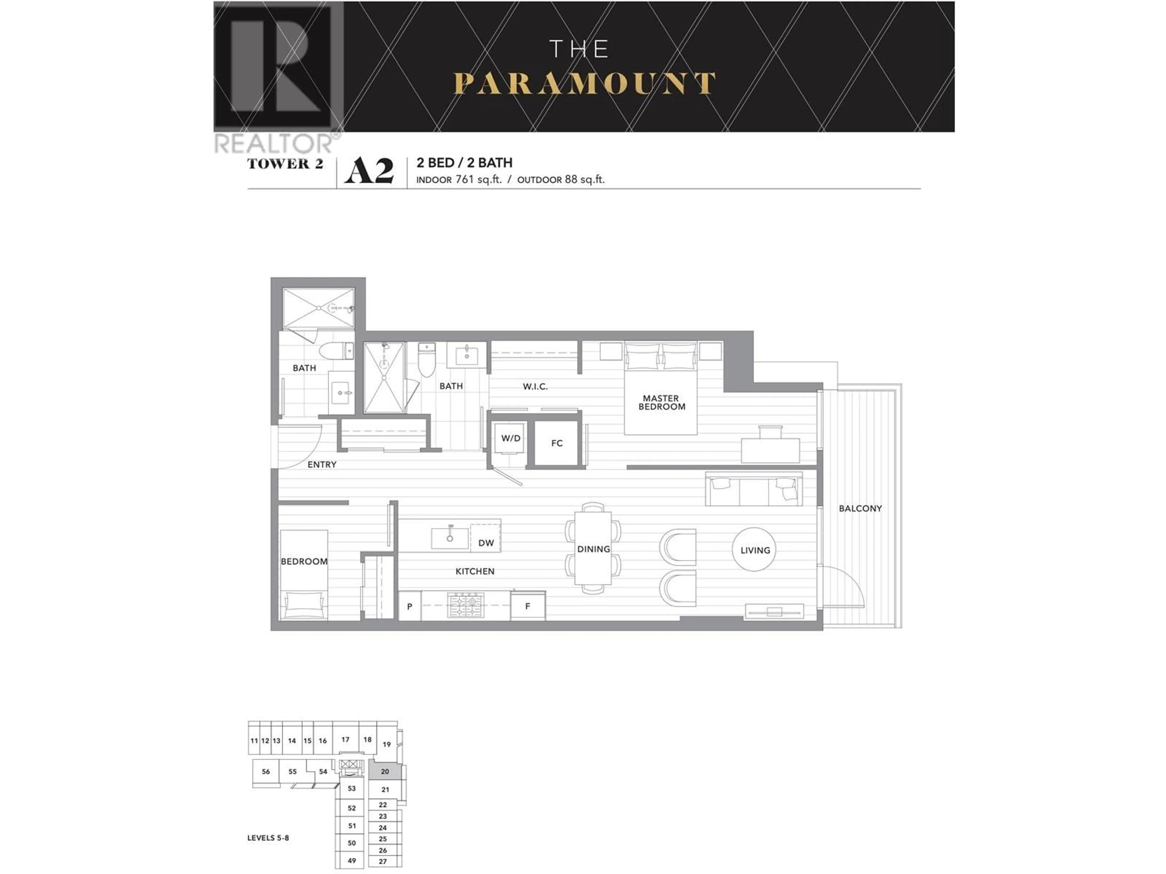 Floor plan for 620 - 6328 NO. 3 ROAD, Richmond British Columbia V6Y0L6