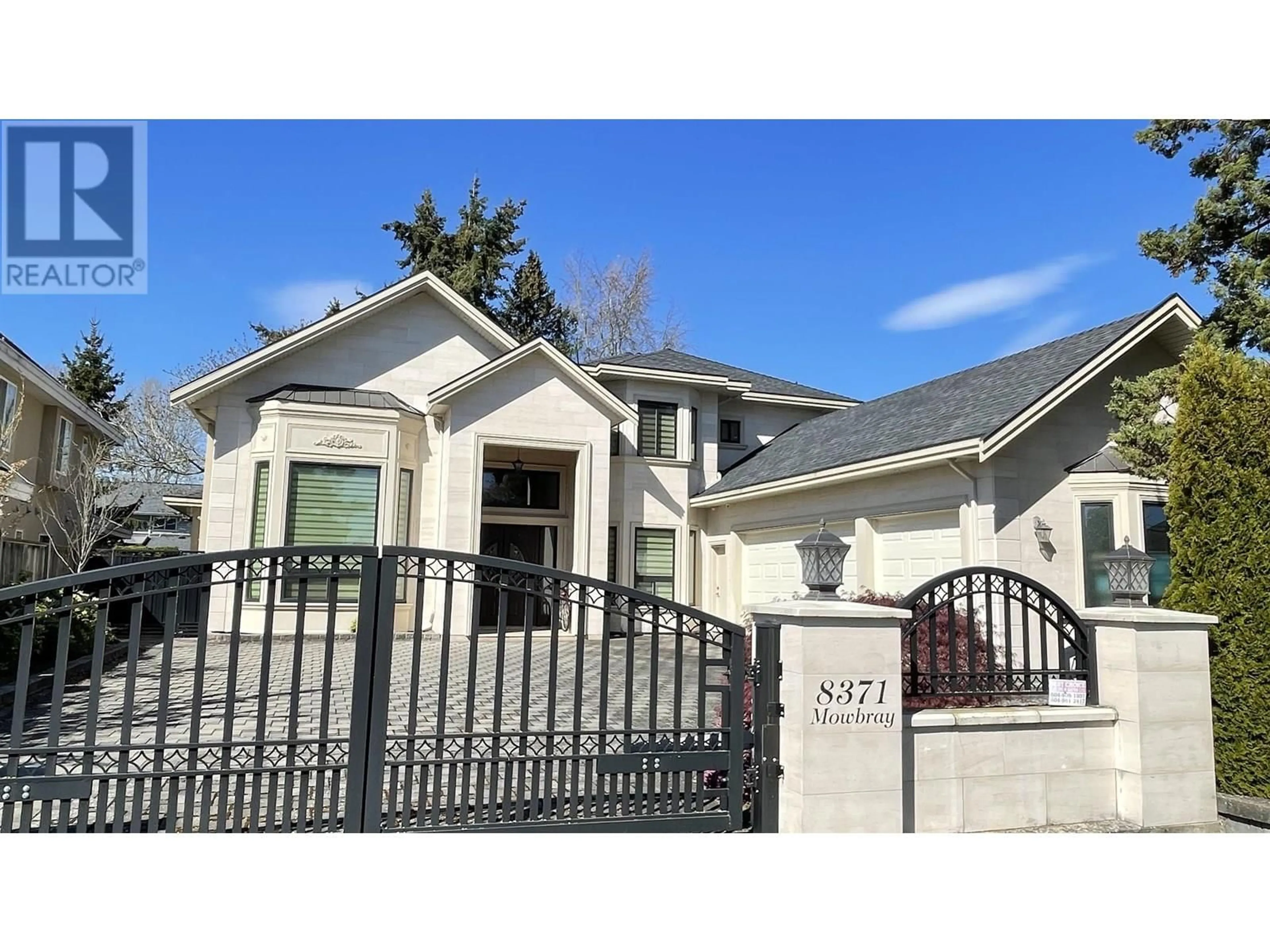 Home with vinyl exterior material, street for 8371 MOWBRAY ROAD, Richmond British Columbia V7A2B8