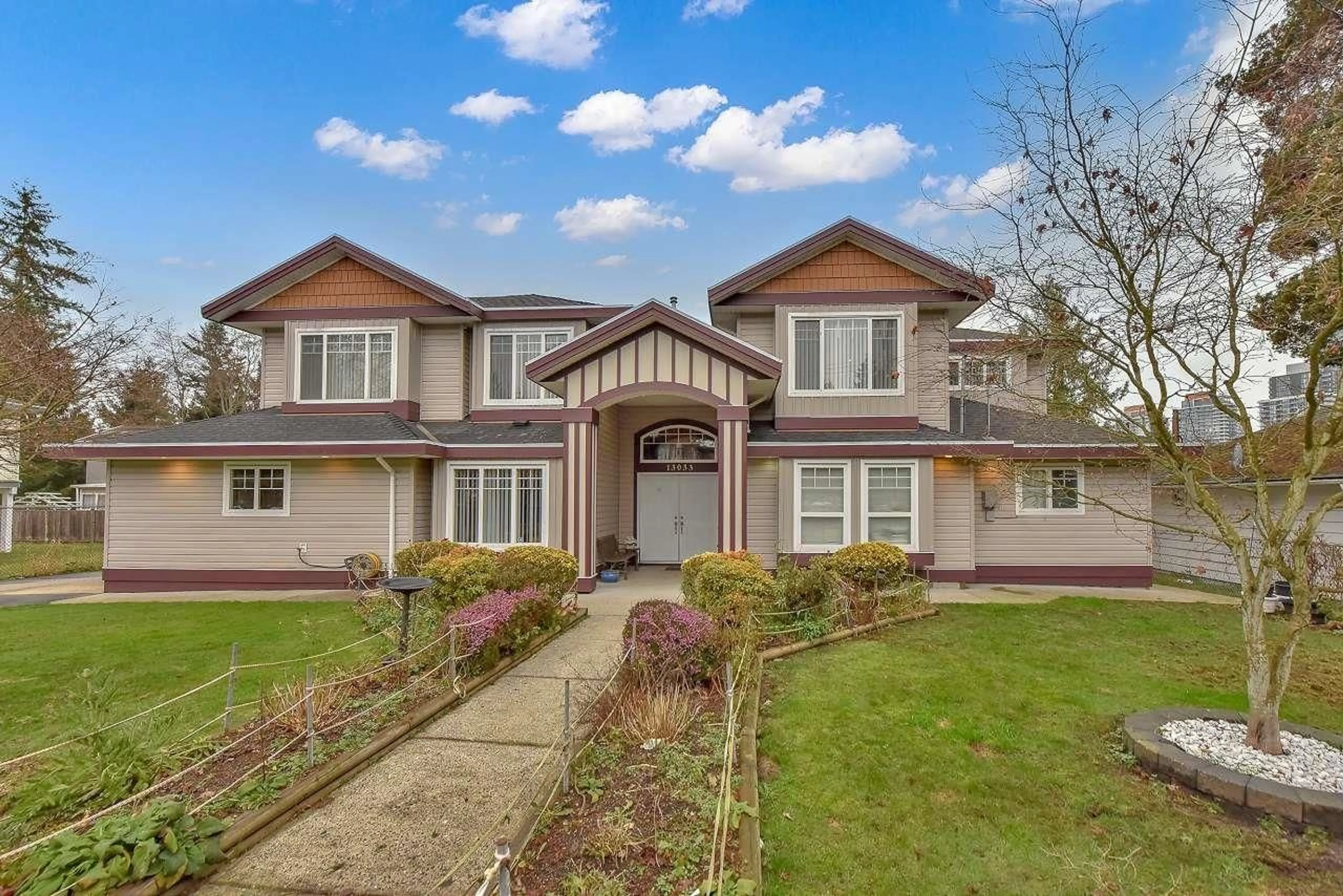 Home with vinyl exterior material, street for 13033 OLD YALE, Surrey British Columbia V3T3C3
