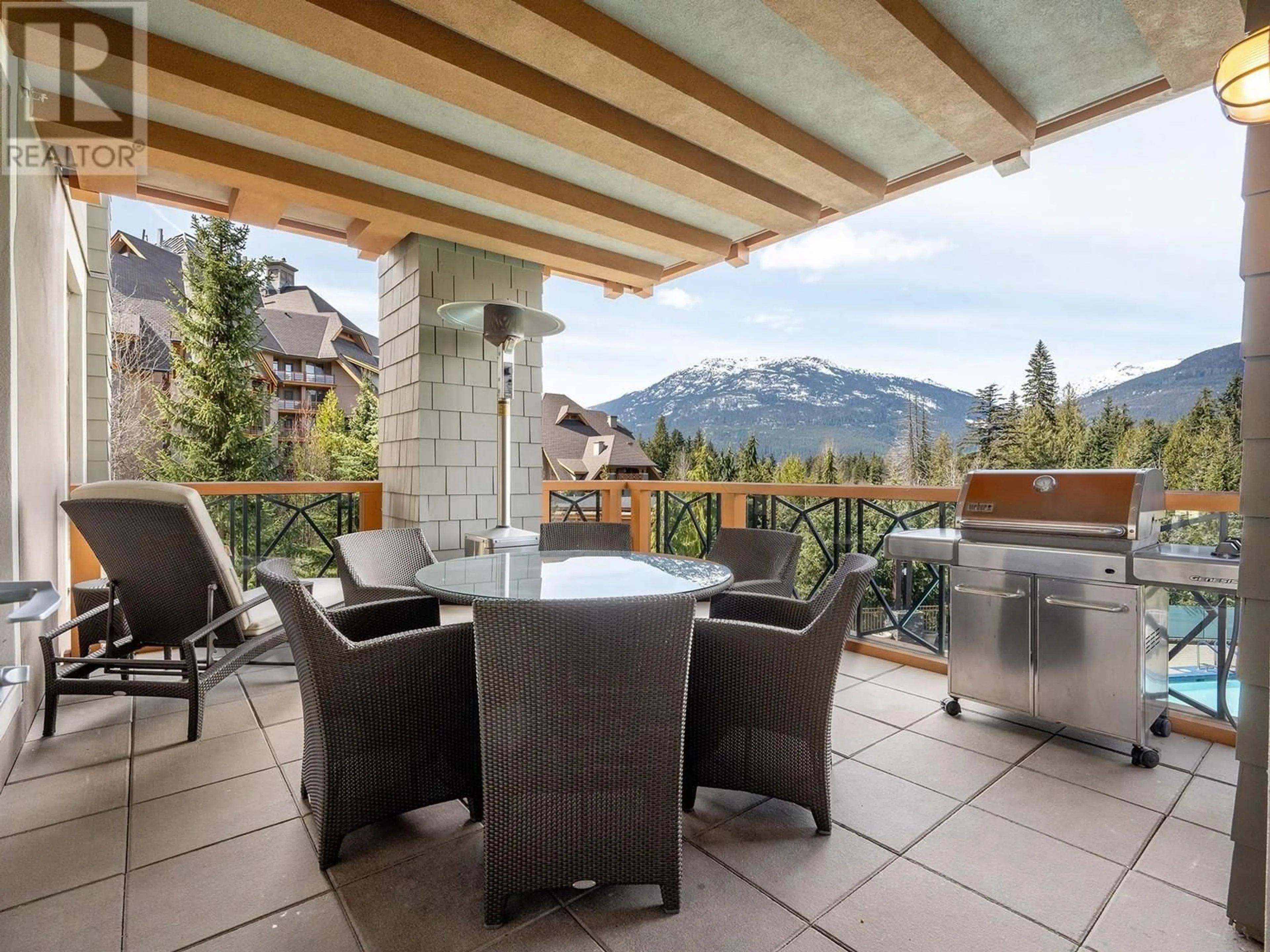 Patio, mountain view for 33 - 4617 BLACKCOMB WAY, Whistler British Columbia V8E0Y4