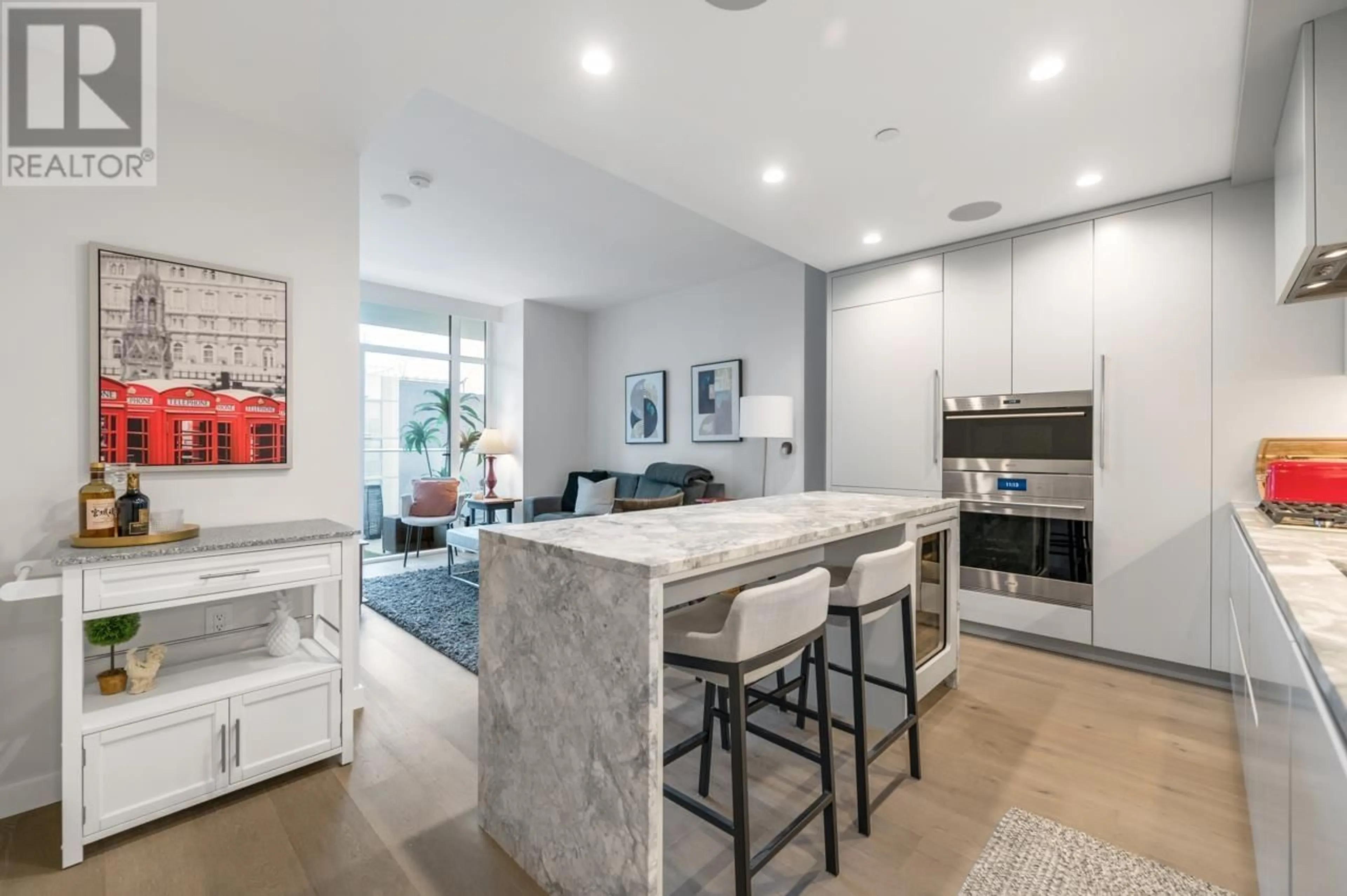 Contemporary kitchen, ceramic/tile floor for 802 - 7418 PAULSON STREET, Vancouver British Columbia V6P0K2