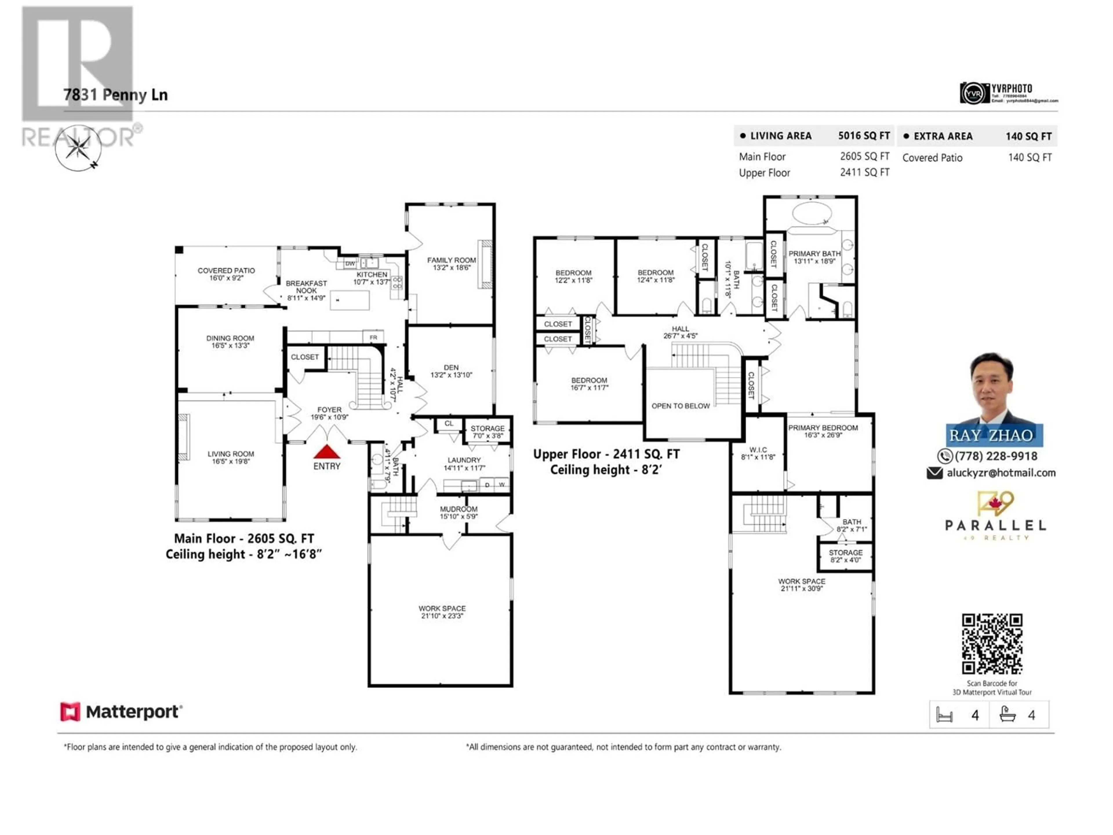 Floor plan for 7831 PENNY LANE, Richmond British Columbia V6Y2Y9