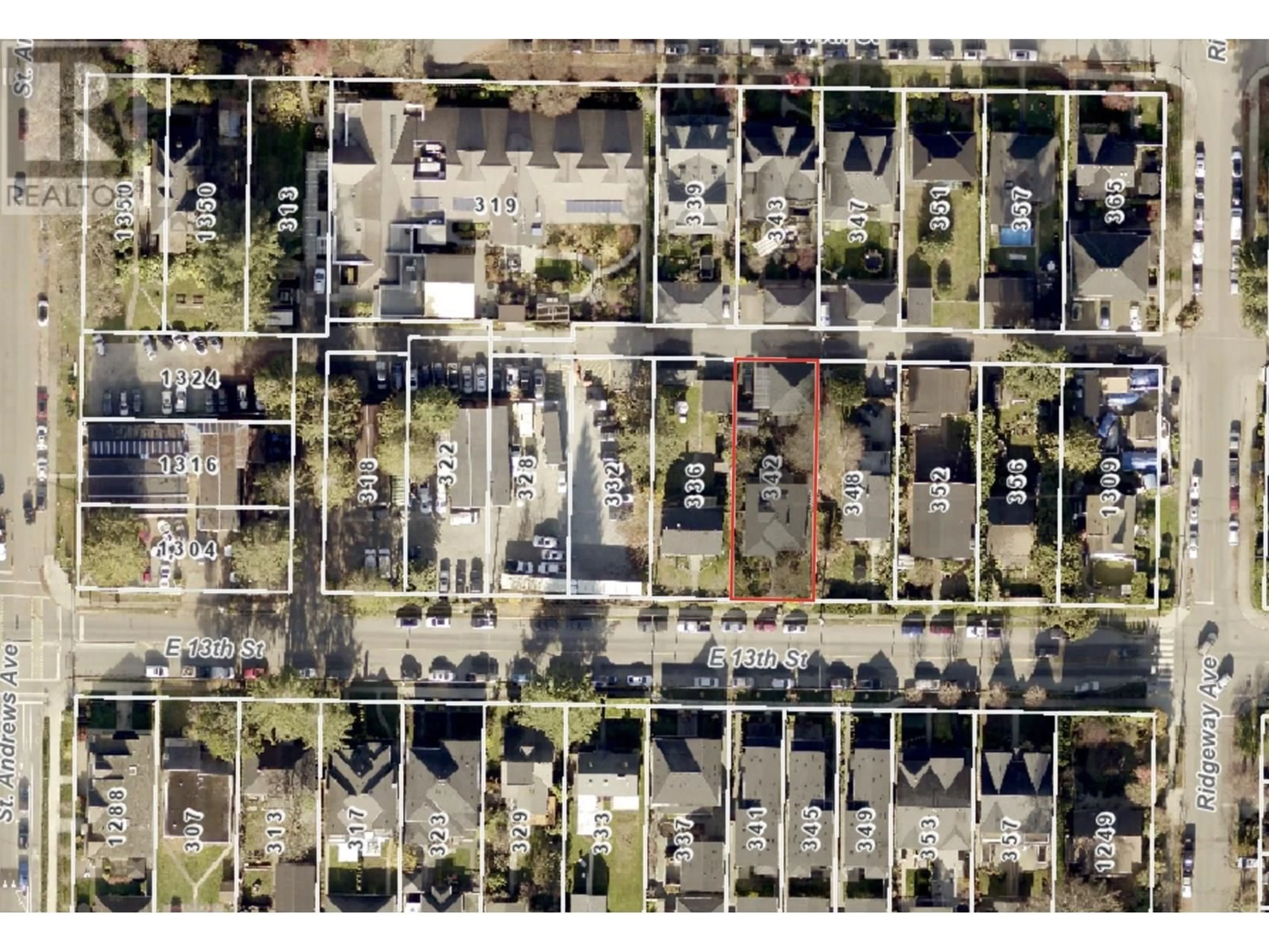 A pic from outside/outdoor area/front of a property/back of a property/a pic from drone, street for 342 13TH STREET, North Vancouver British Columbia V7L2L9