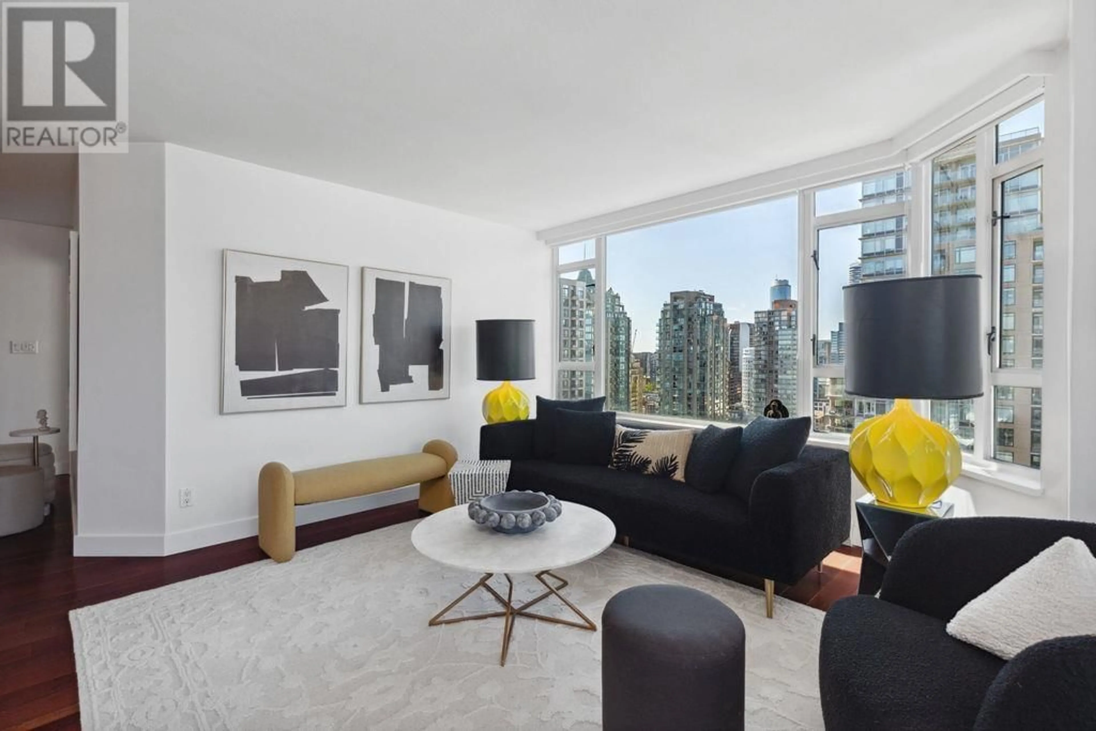 Living room with furniture, unknown for 2404 - 888 HAMILTON STREET, Vancouver British Columbia V6B5W4