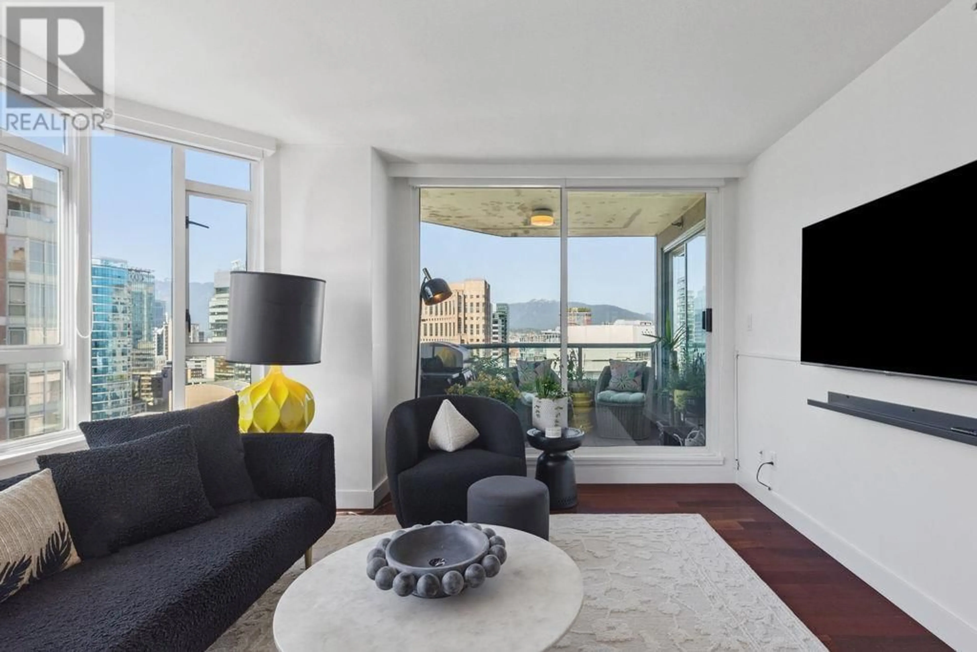 Living room with furniture, unknown for 2404 - 888 HAMILTON STREET, Vancouver British Columbia V6B5W4