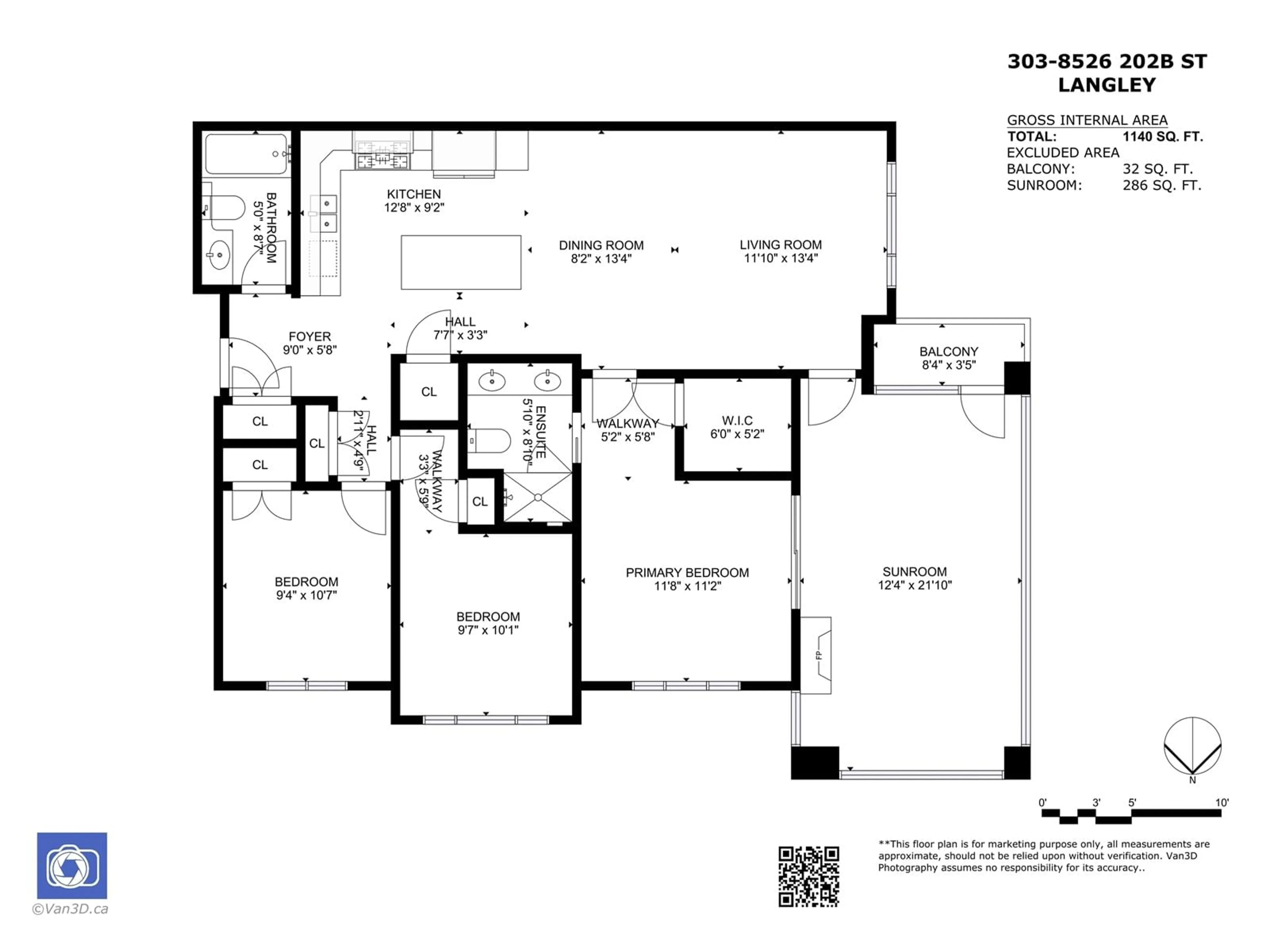 Floor plan for 303 - 8526 202B, Langley British Columbia V2Y3L3