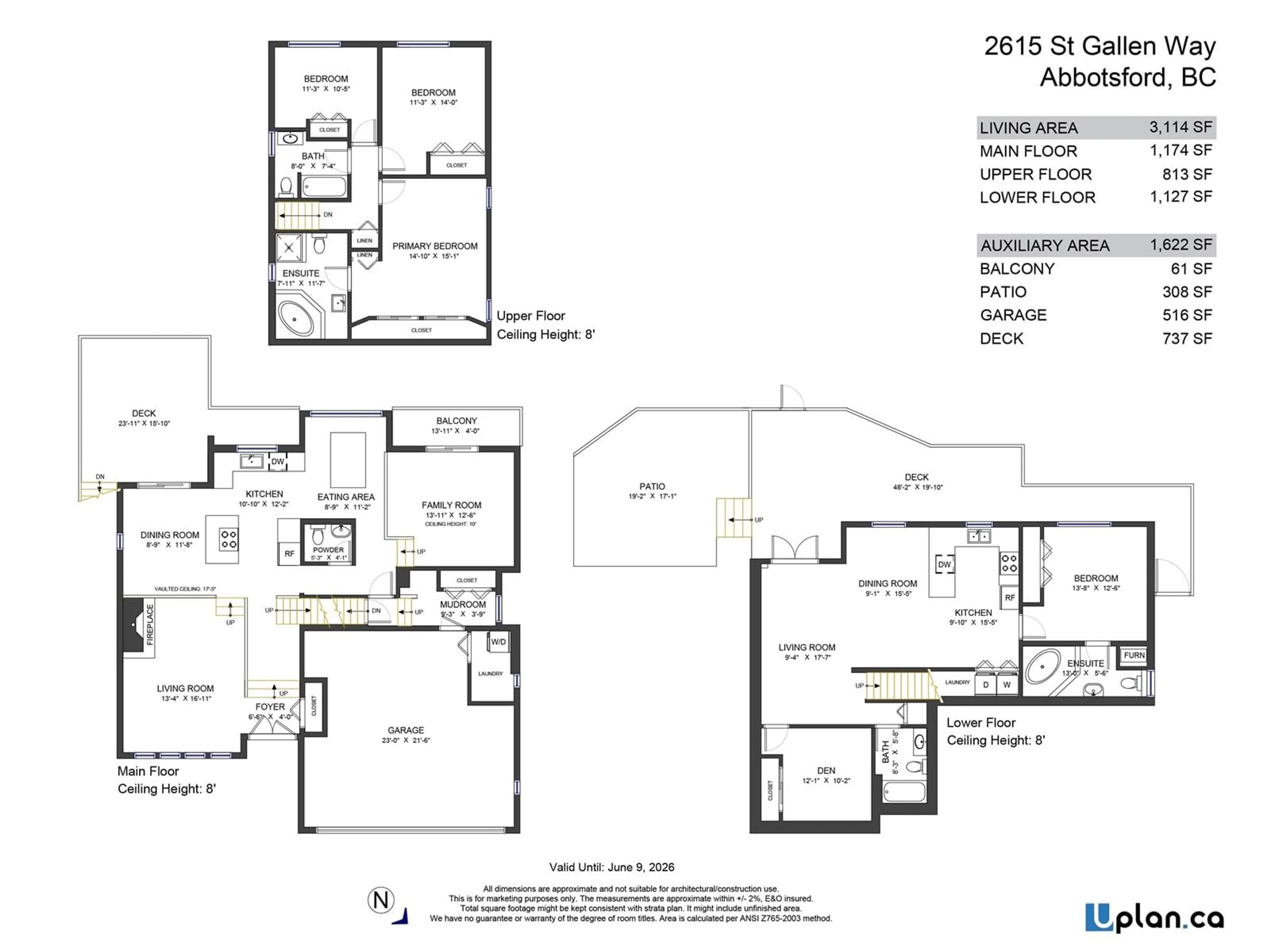 Floor plan for 2615 ST GALLEN, Abbotsford British Columbia V3G1C3