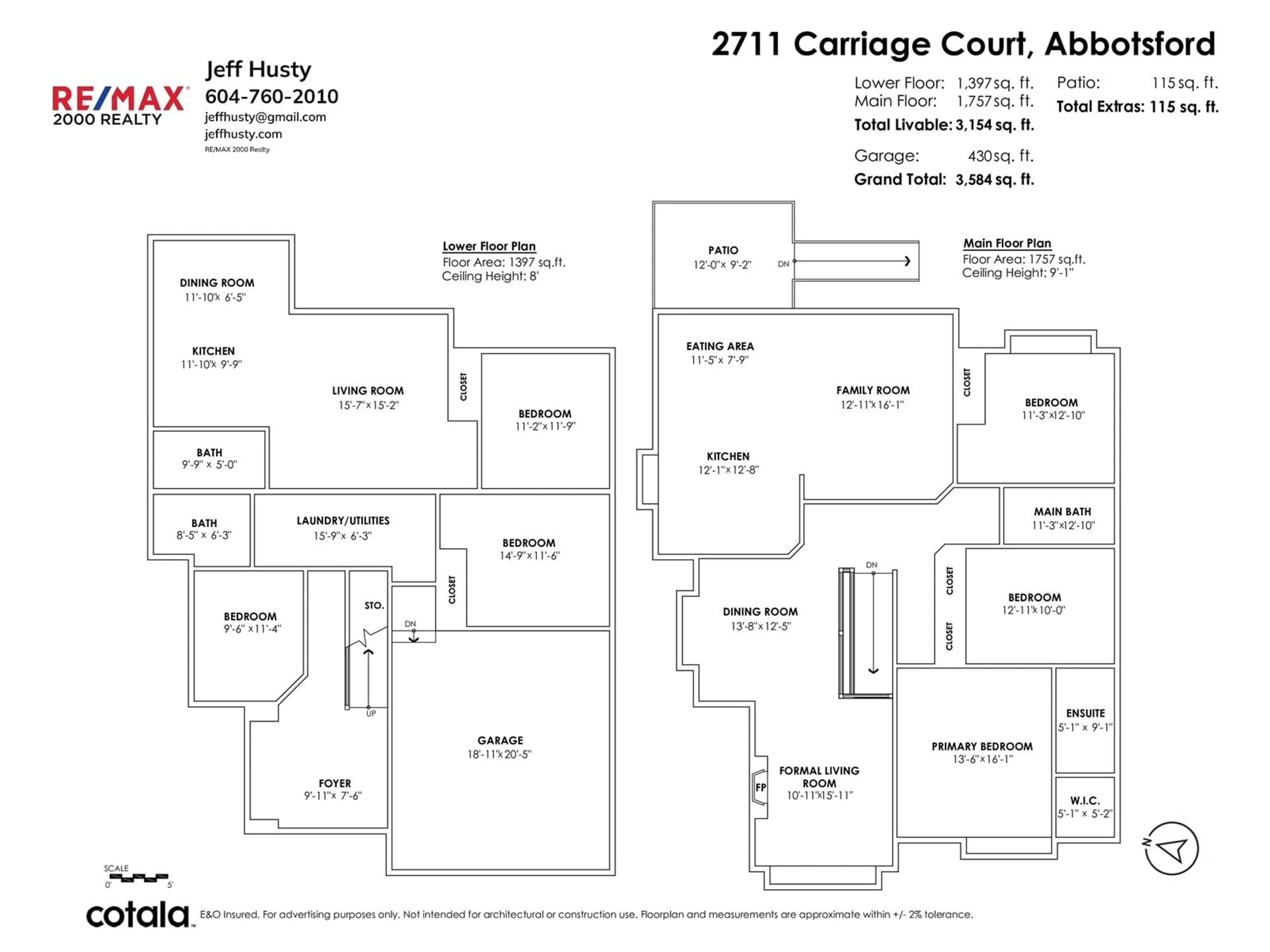 Floor plan for 2711 CARRIAGE, Abbotsford British Columbia V4X0A3