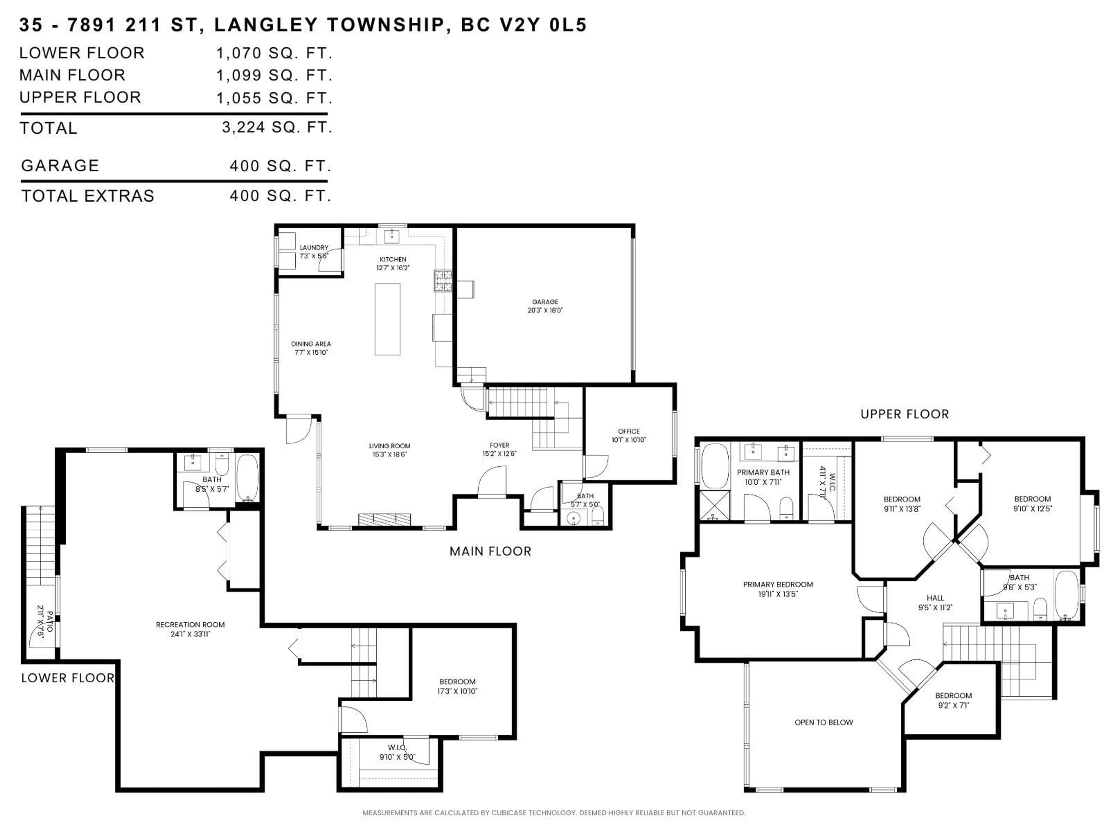 Floor plan for 35 - 7891 211, Langley British Columbia V2Y0L5