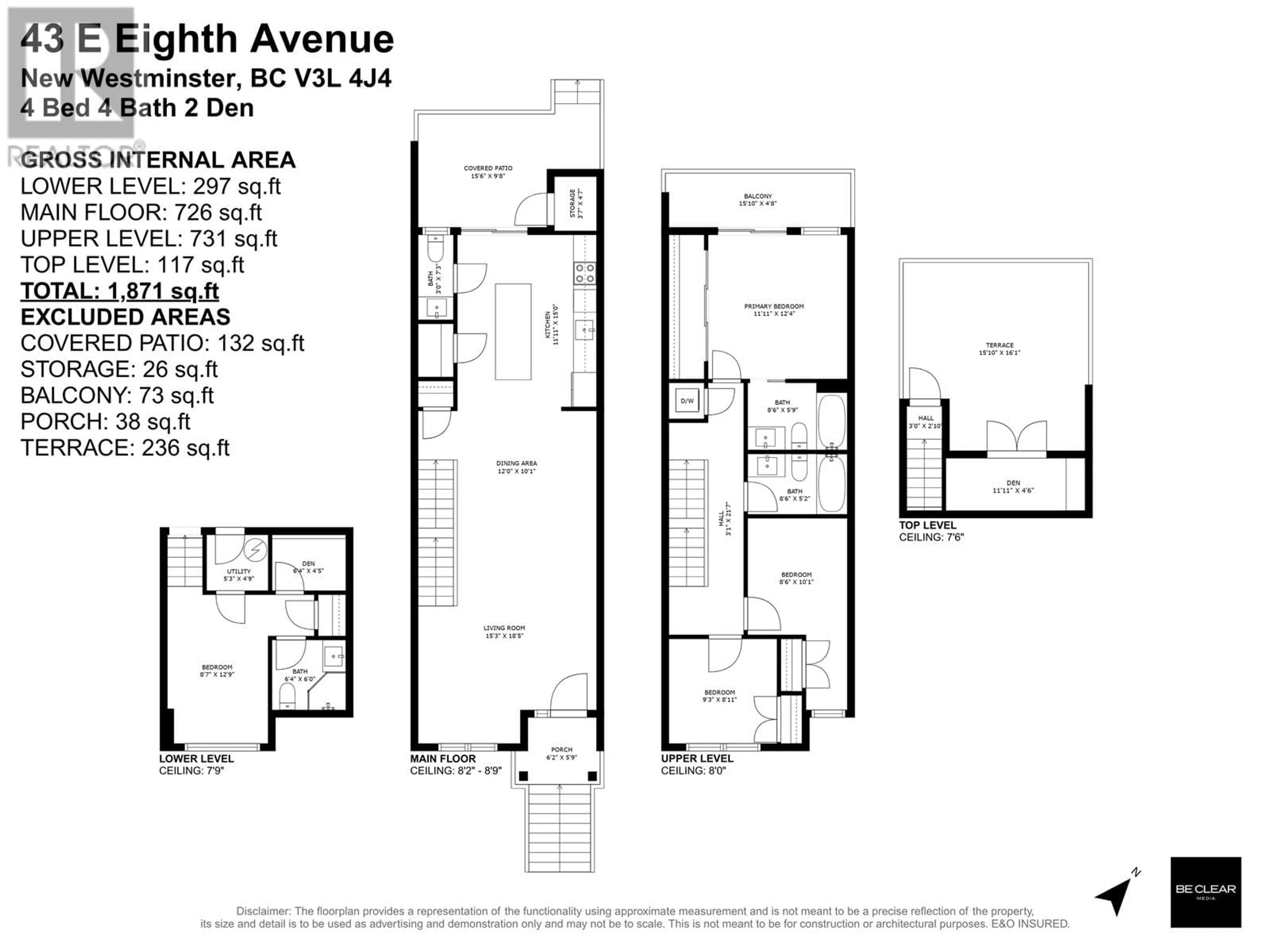 Floor plan for 43 EIGHTH AVENUE, New Westminster British Columbia V3L4J4