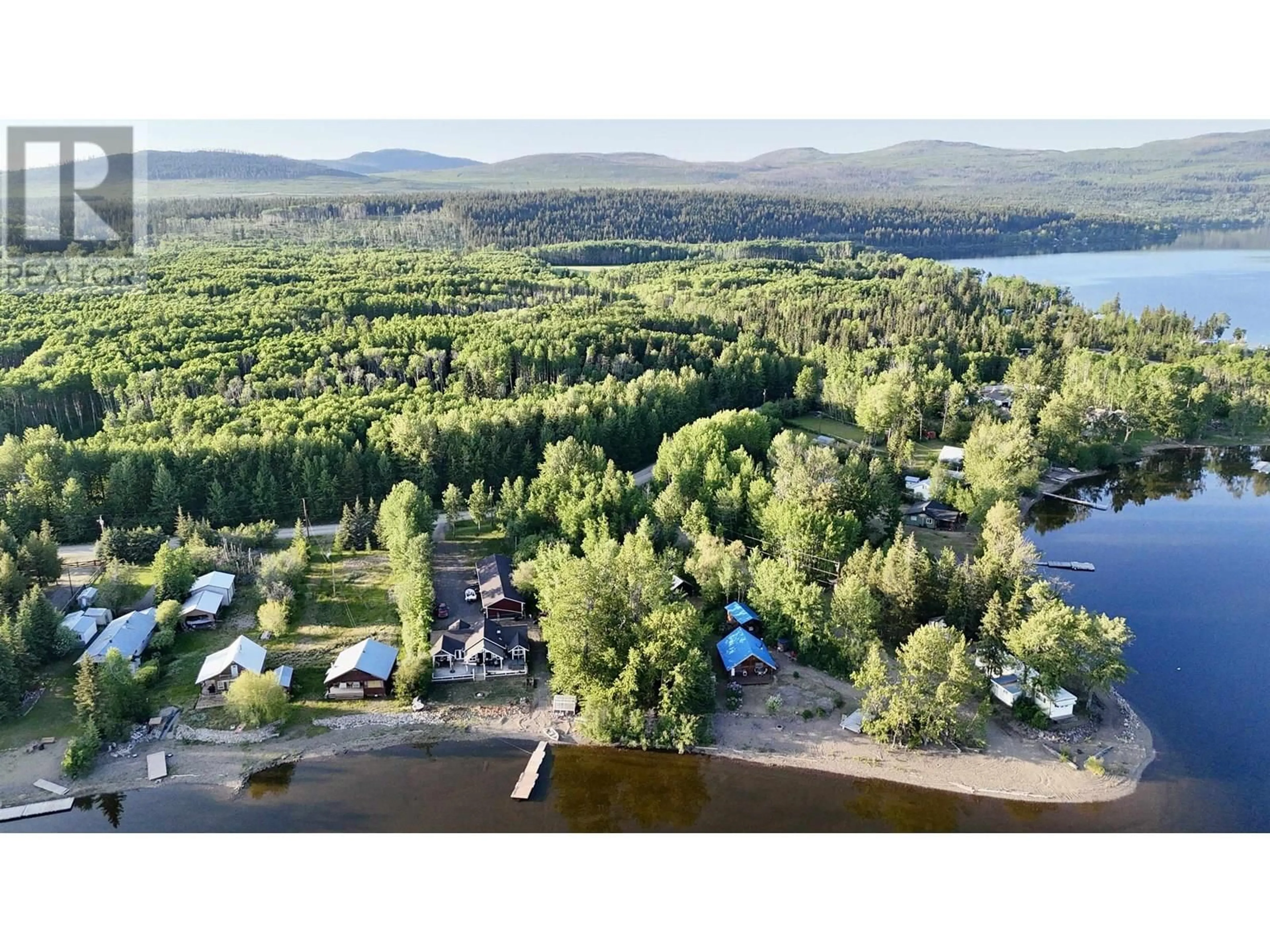 A pic from outside/outdoor area/front of a property/back of a property/a pic from drone, water/lake/river/ocean view for 7285 PETERSON ROAD, Fraser Lake British Columbia V0J1S0