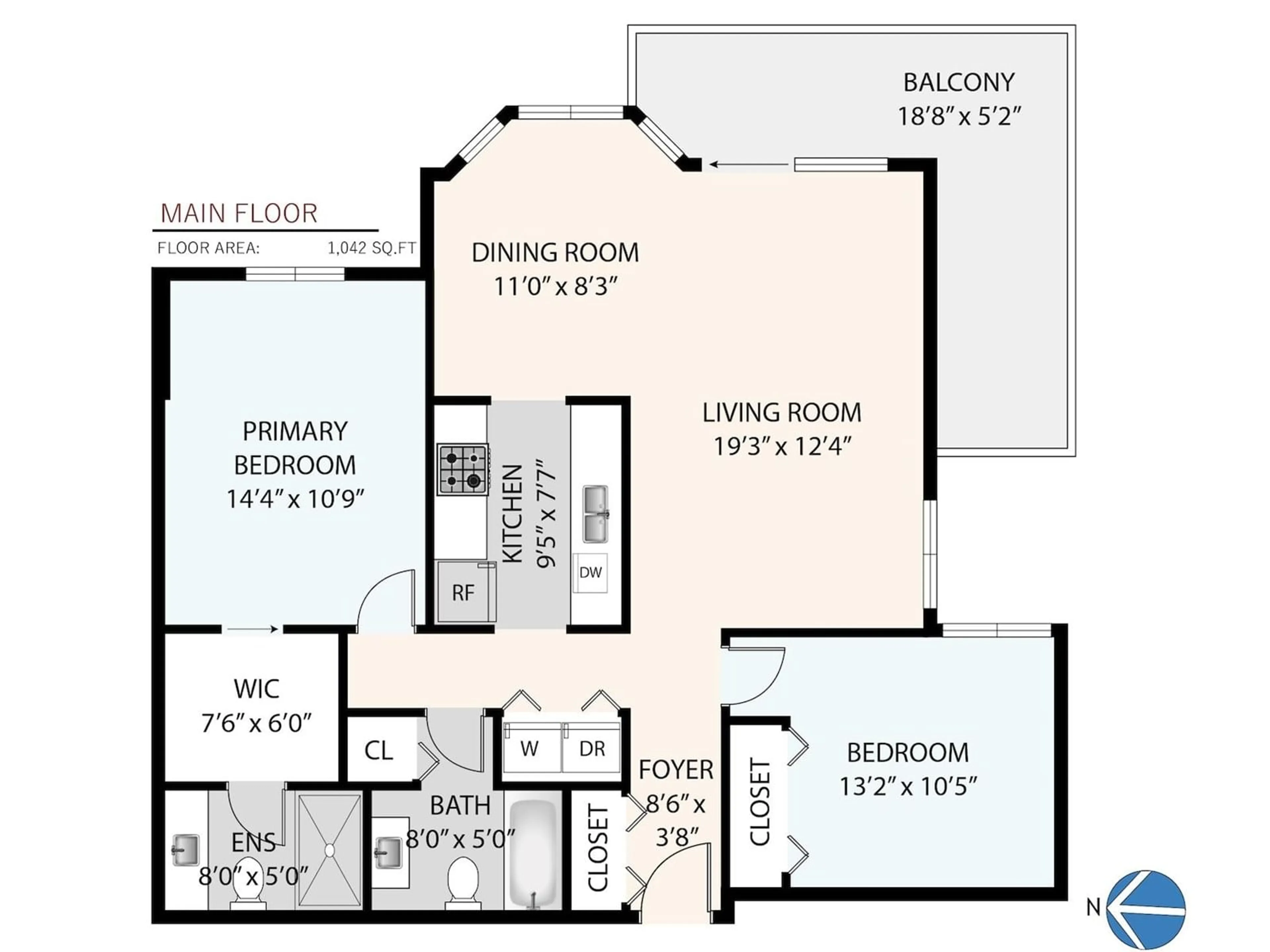 Floor plan for 202 - 1460 MARTIN, White Rock British Columbia V4B3W7