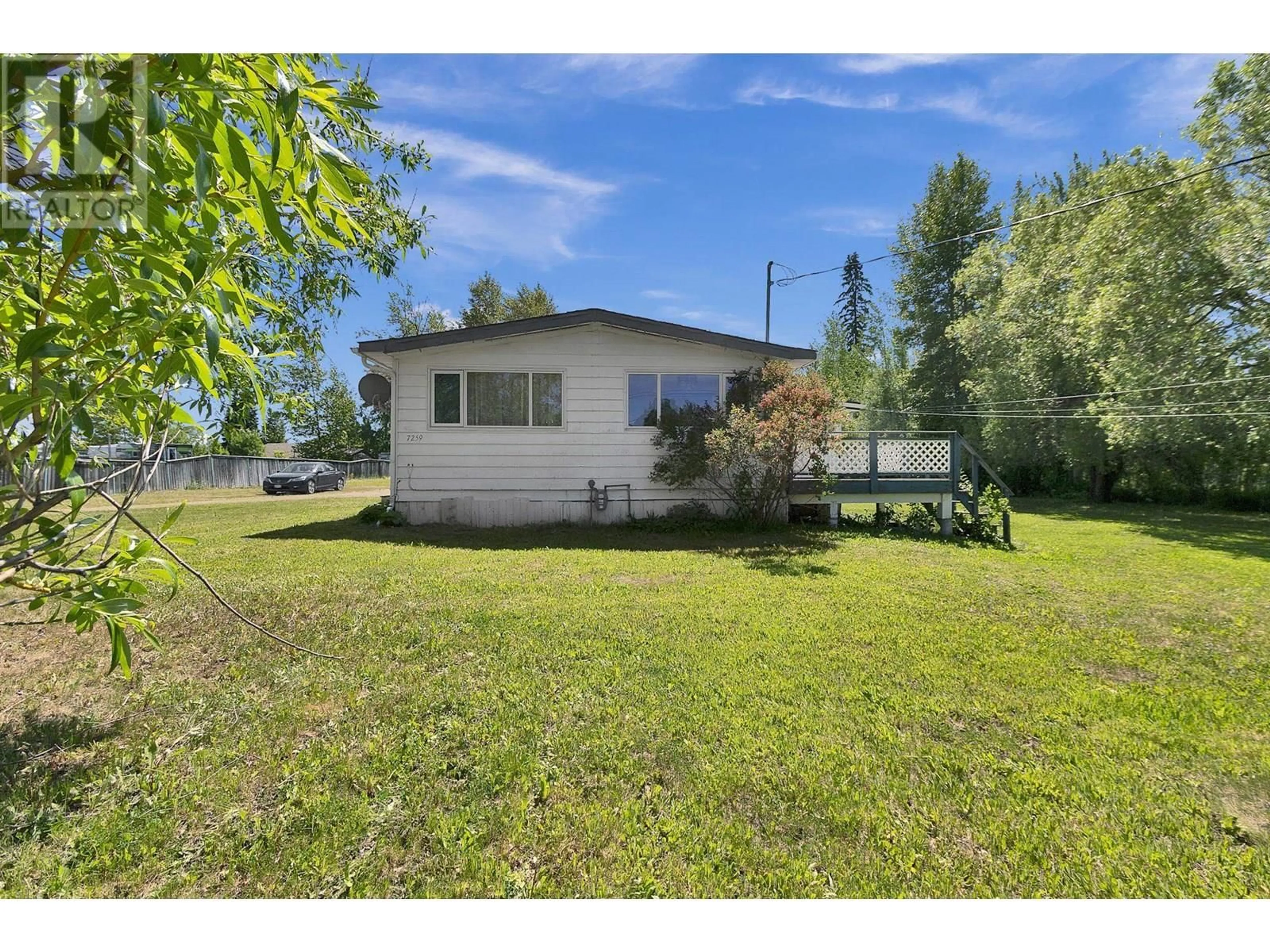 A pic from outside/outdoor area/front of a property/back of a property/a pic from drone, water/lake/river/ocean view for 7259 HIGHWAY 16, Prince George British Columbia V2N4Y7