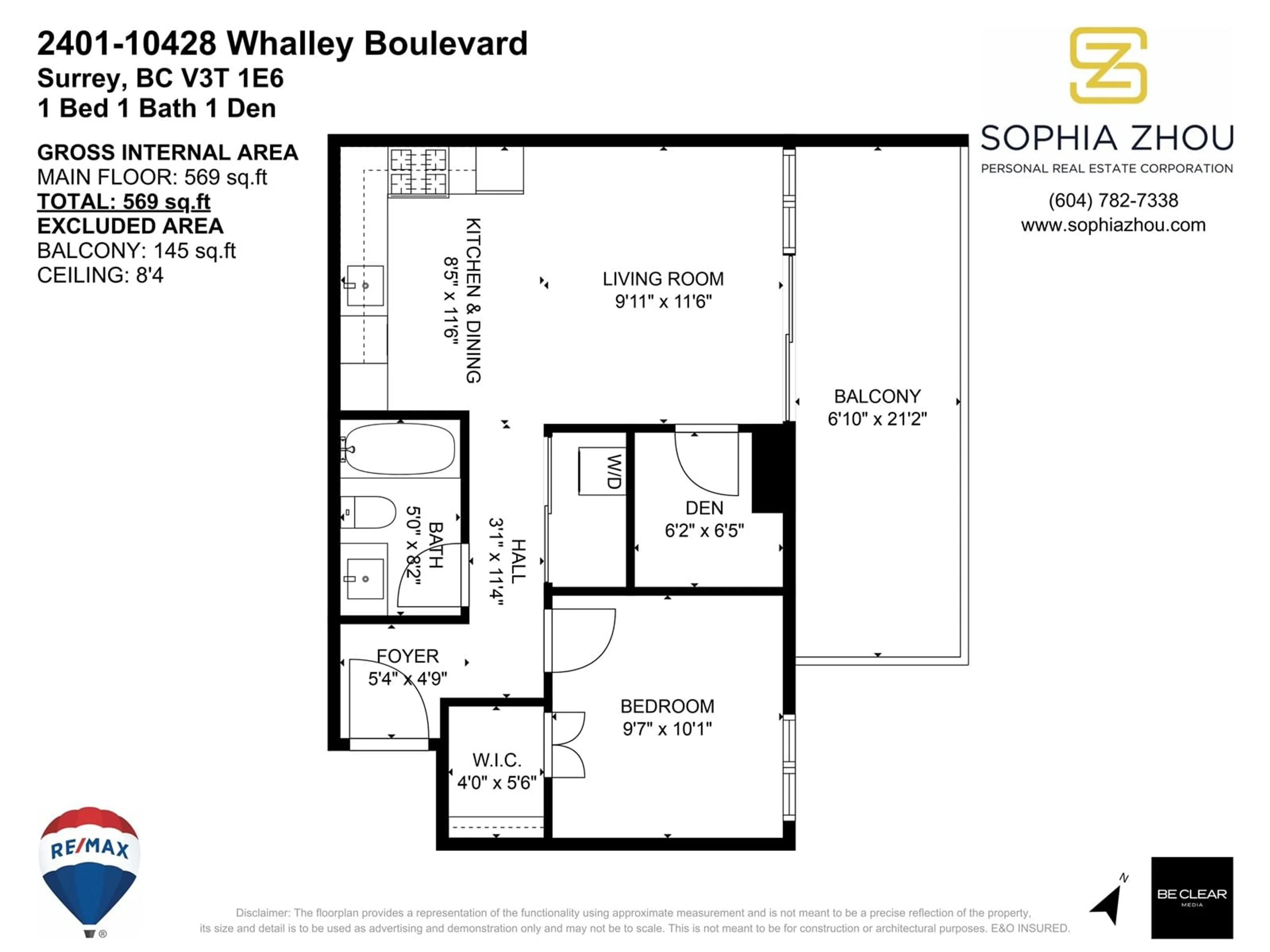 Floor plan for 2401 - 10428 WHALLEY, Surrey British Columbia V3T1W6