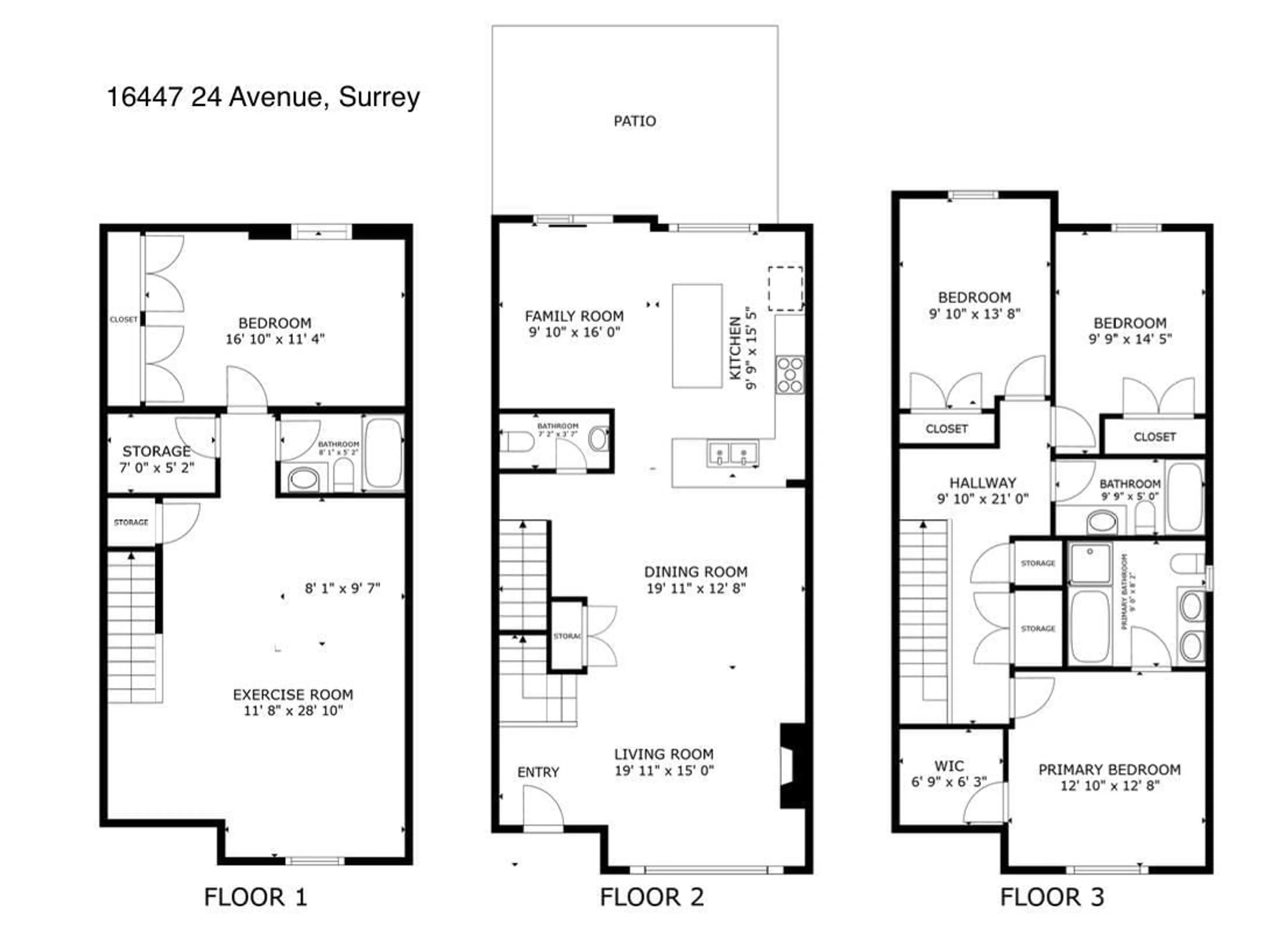 Floor plan for 16447 24, Surrey British Columbia V3Z0V8