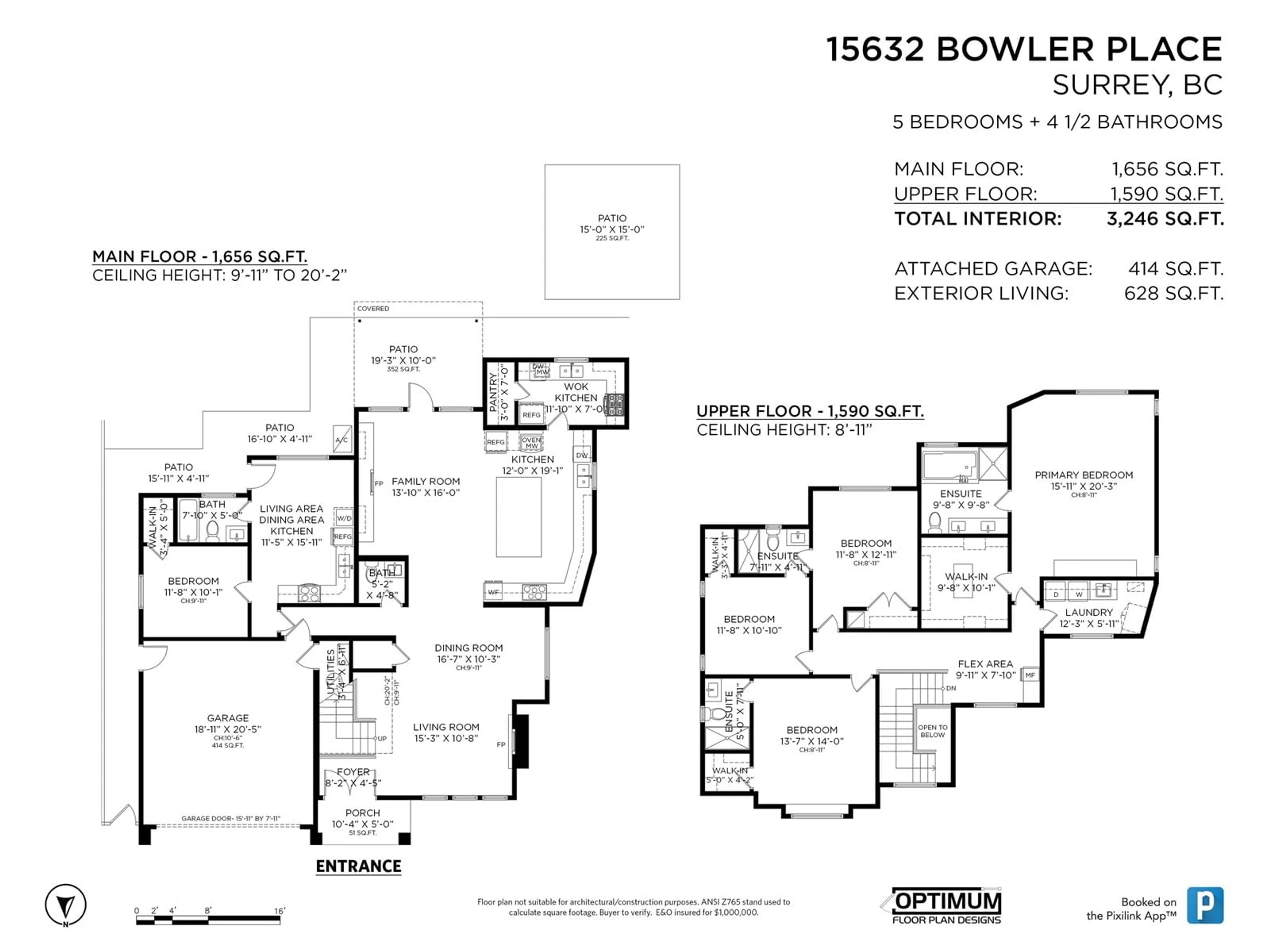 Floor plan for 15632 BOWLER, Surrey British Columbia V4A9G7