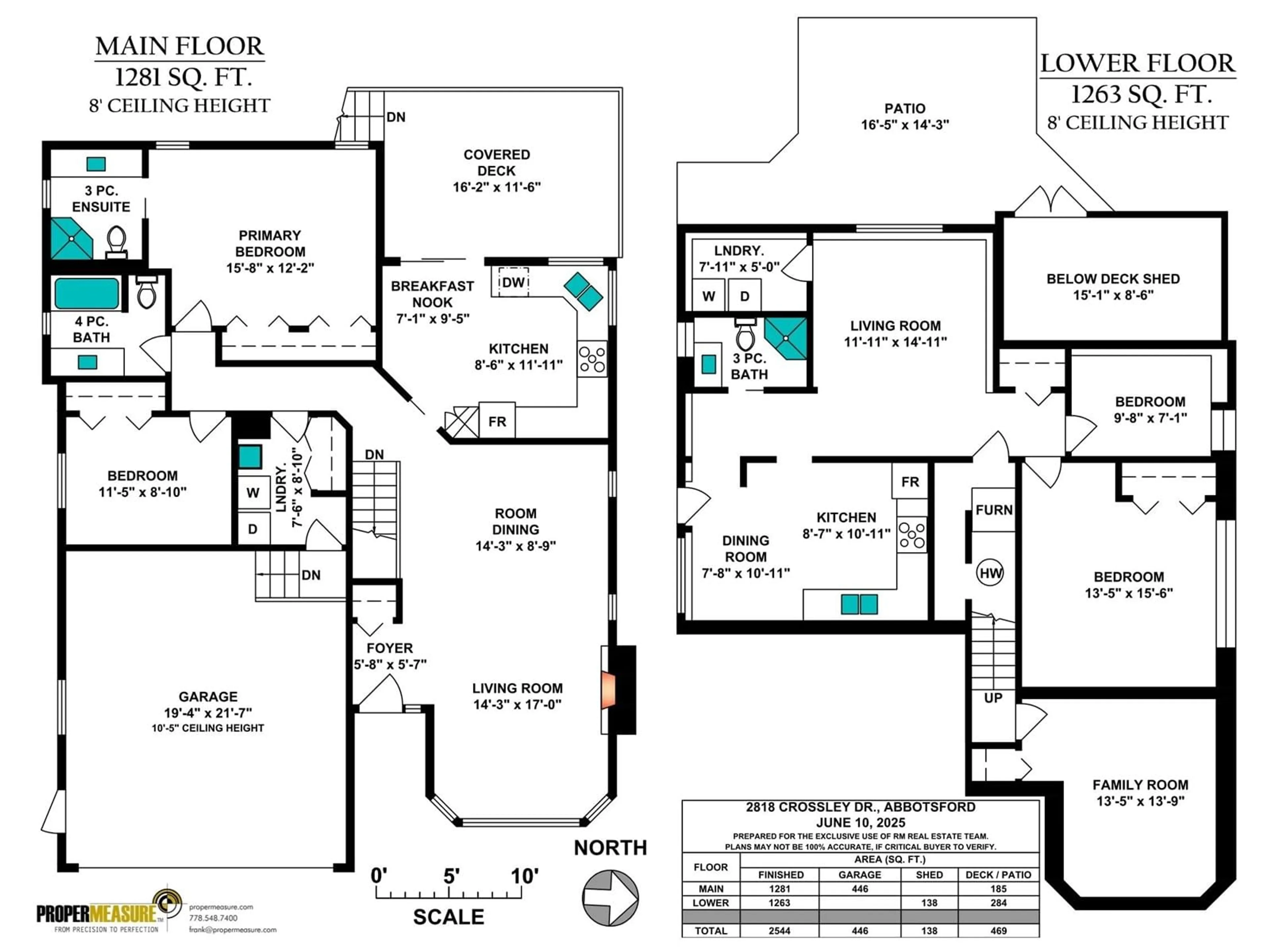 Floor plan for 2818 CROSSLEY, Abbotsford British Columbia V2T5H5