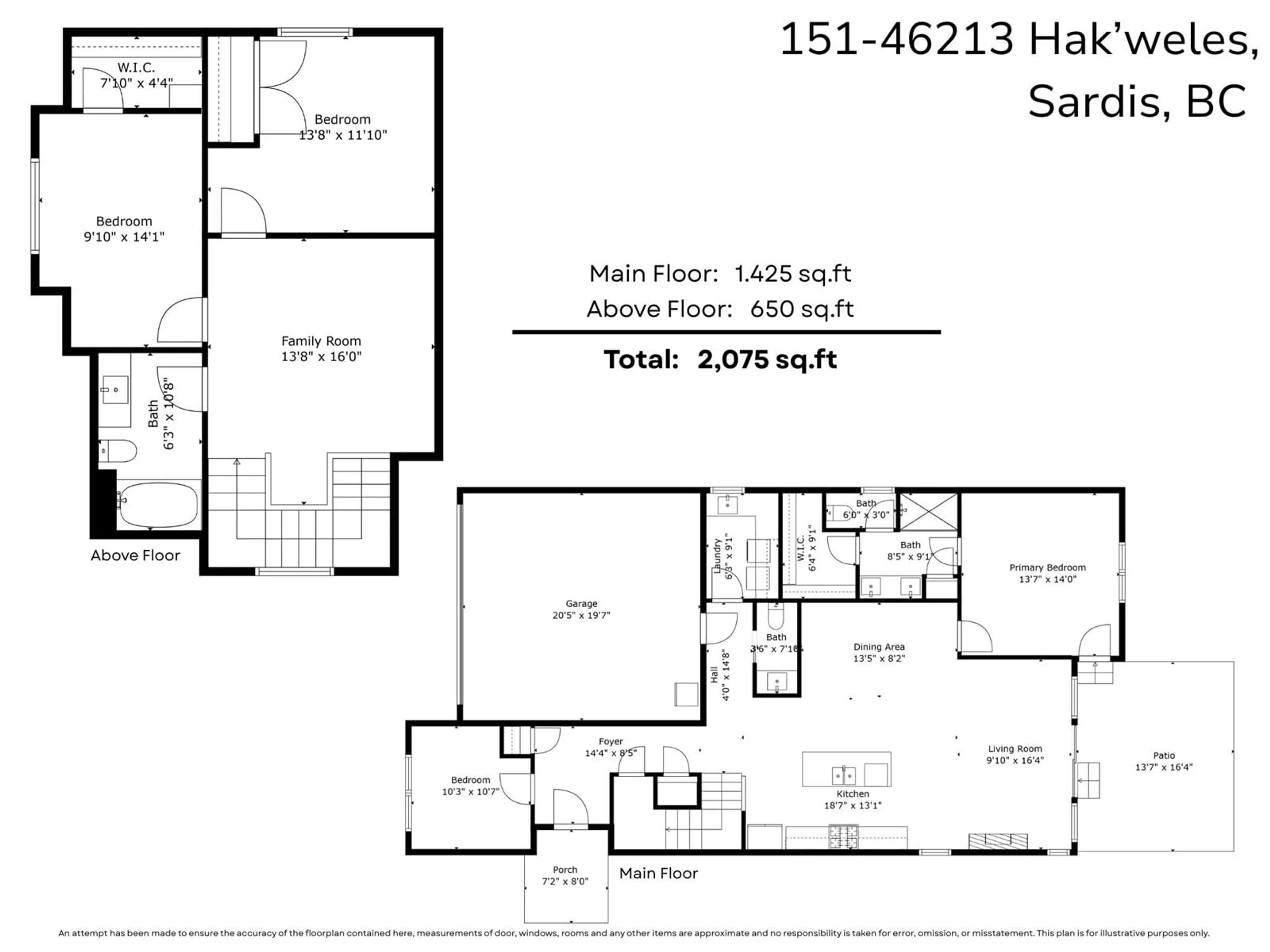 Floor plan for 151 - 46213 HAKWELES ROAD, Chilliwack British Columbia V4Z0C6