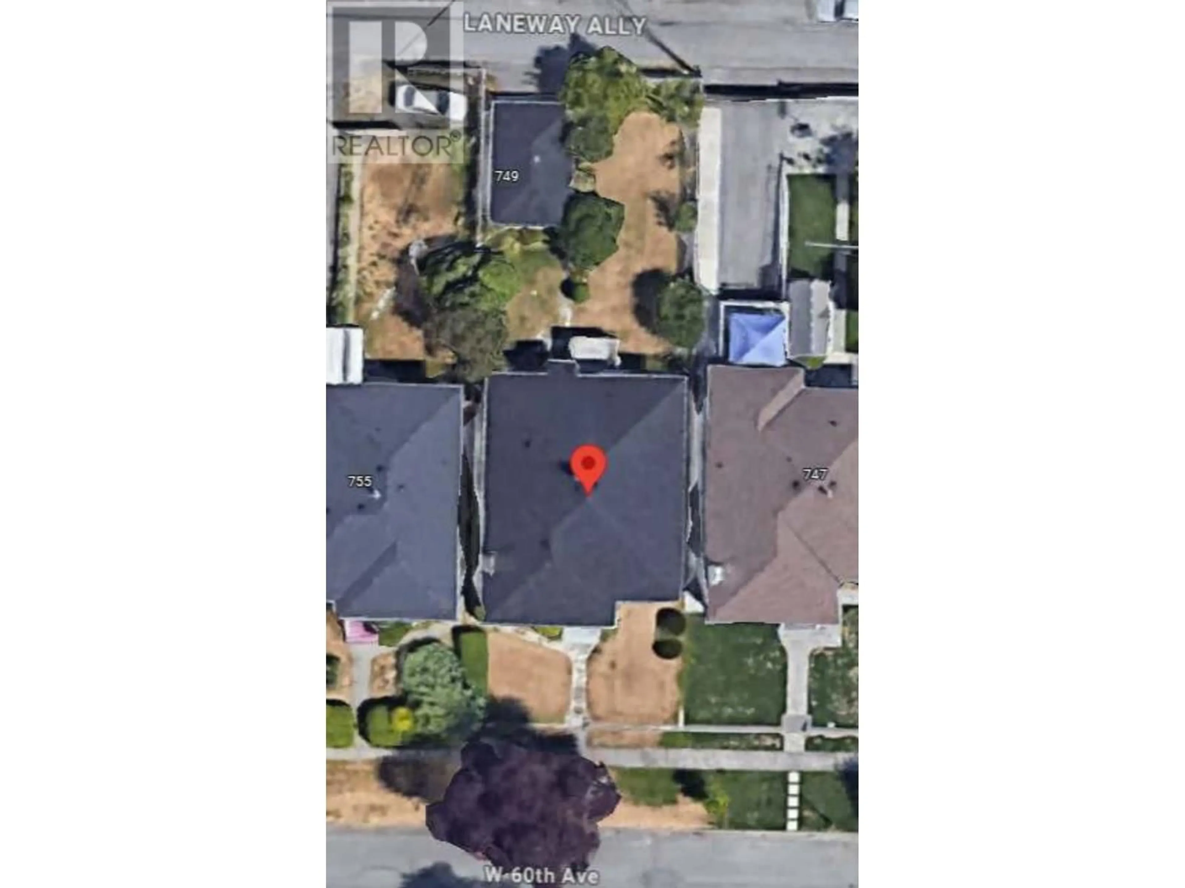 A pic from outside/outdoor area/front of a property/back of a property/a pic from drone, street for 749 60TH AVENUE, Vancouver British Columbia V6P2A1