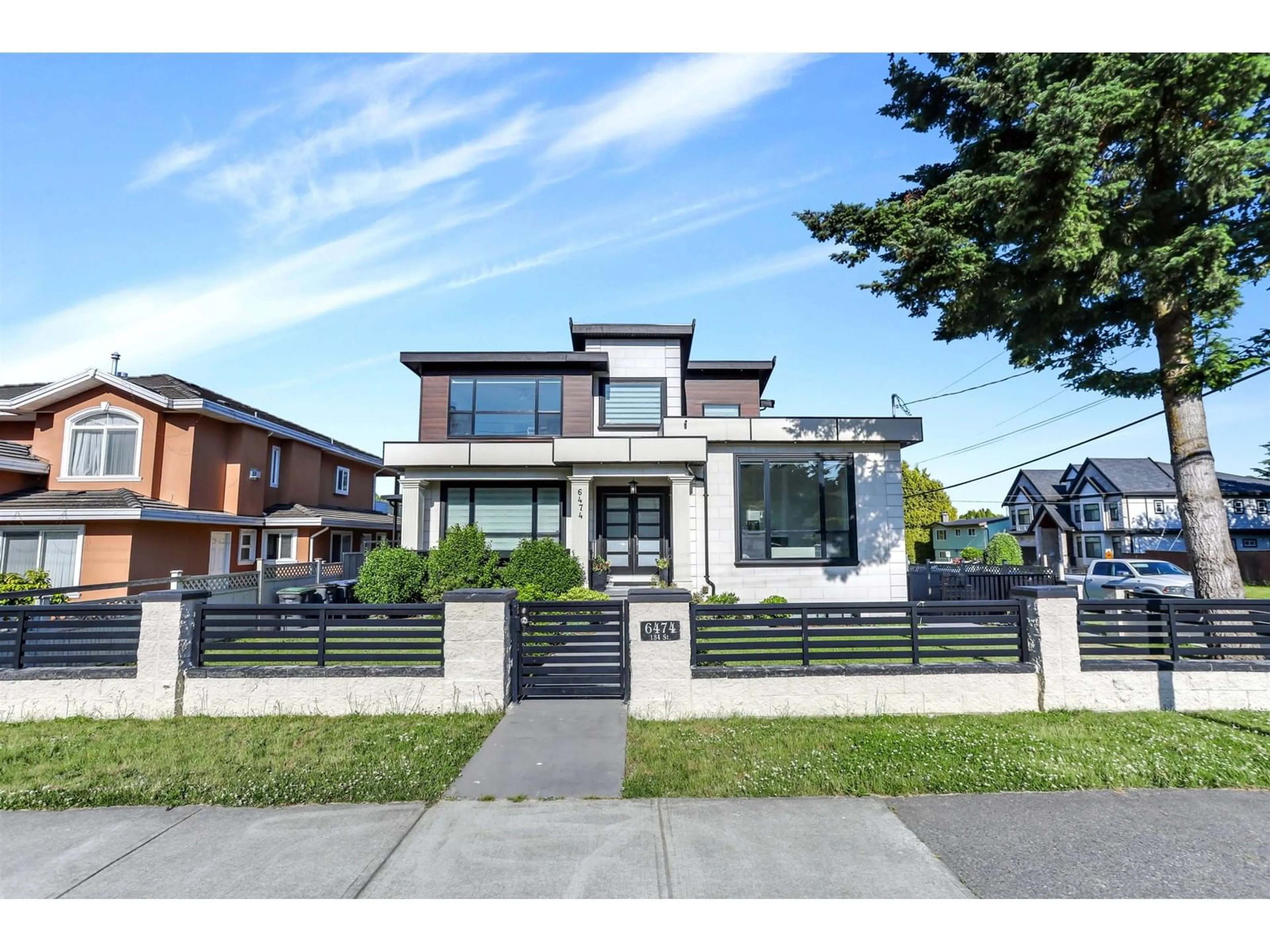 Home with brick exterior material, street for 6474 134, Surrey British Columbia V3W4S2