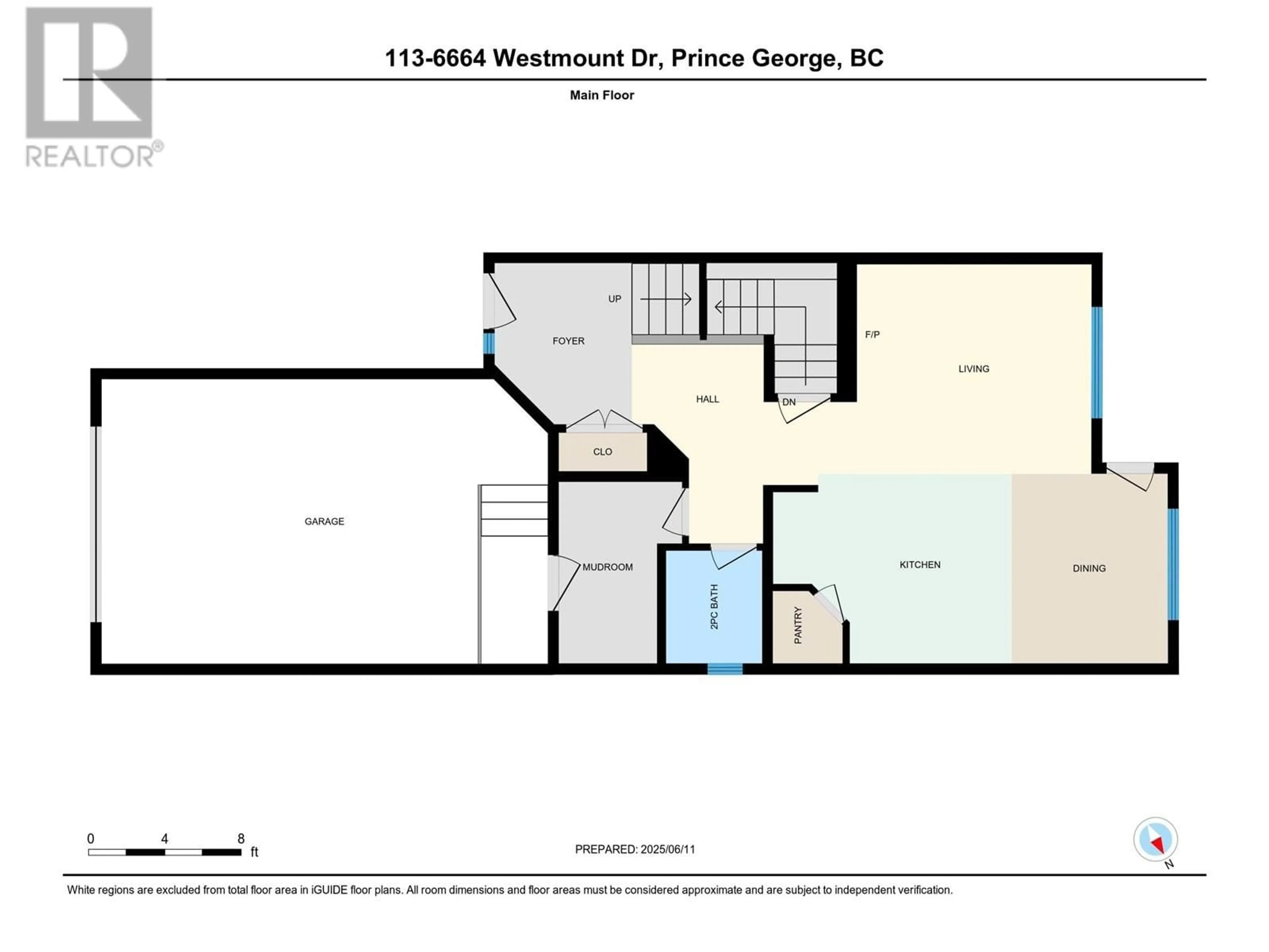 Floor plan for 113 - 6664 WESTMOUNT DRIVE, Prince George British Columbia V2N6R3