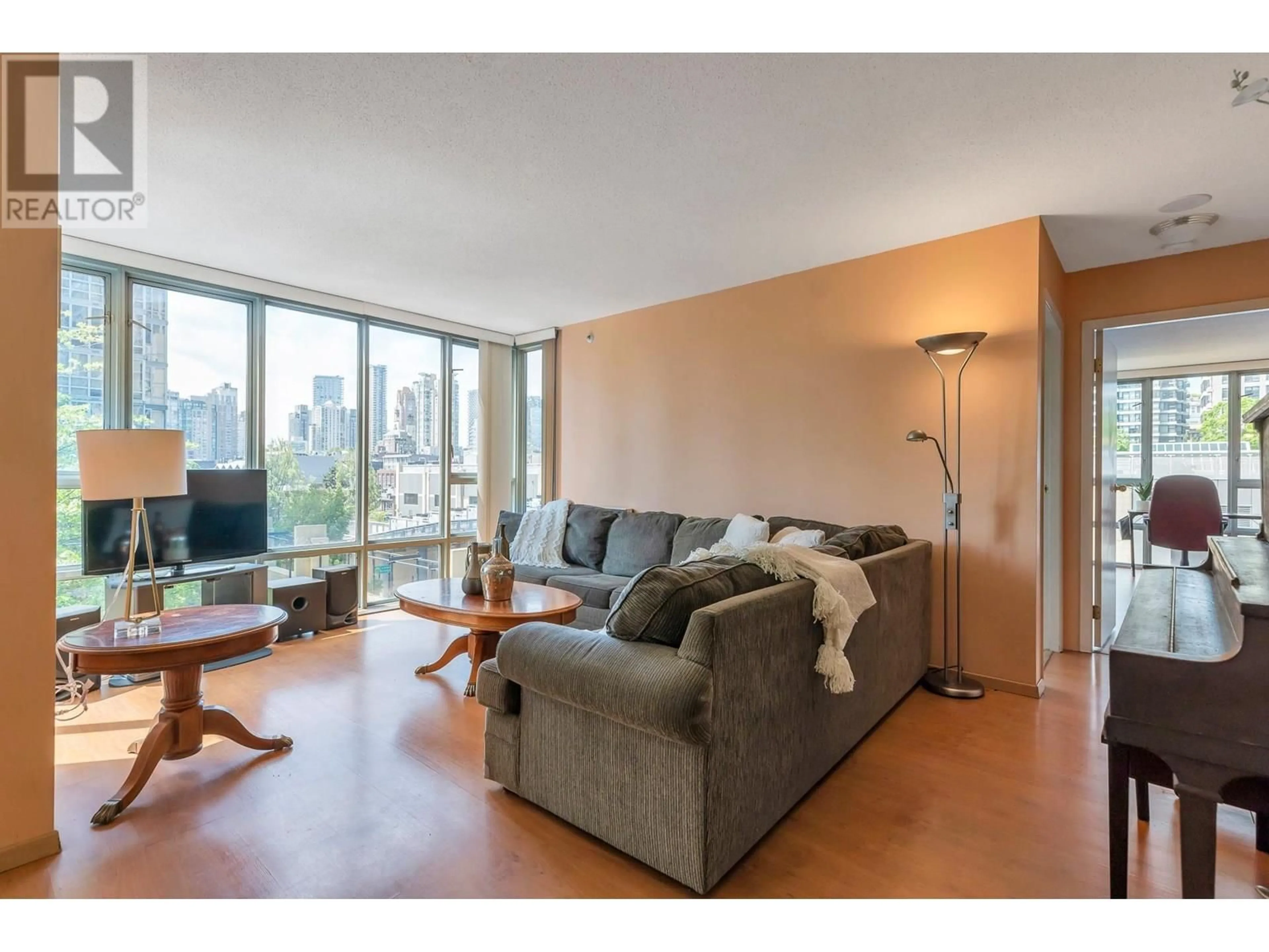 Living room with furniture, wood/laminate floor for 603 - 930 CAMBIE STREET, Vancouver British Columbia V6B5Y1