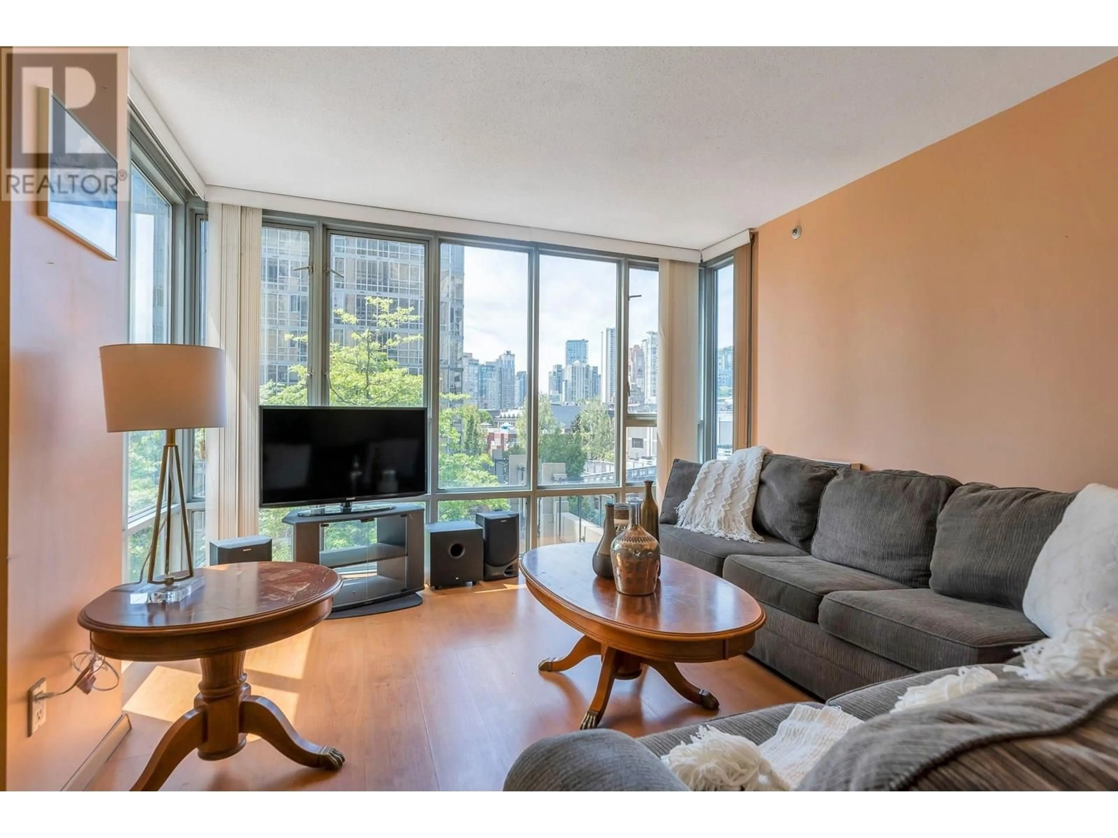 Living room with furniture, wood/laminate floor for 603 - 930 CAMBIE STREET, Vancouver British Columbia V6B5Y1