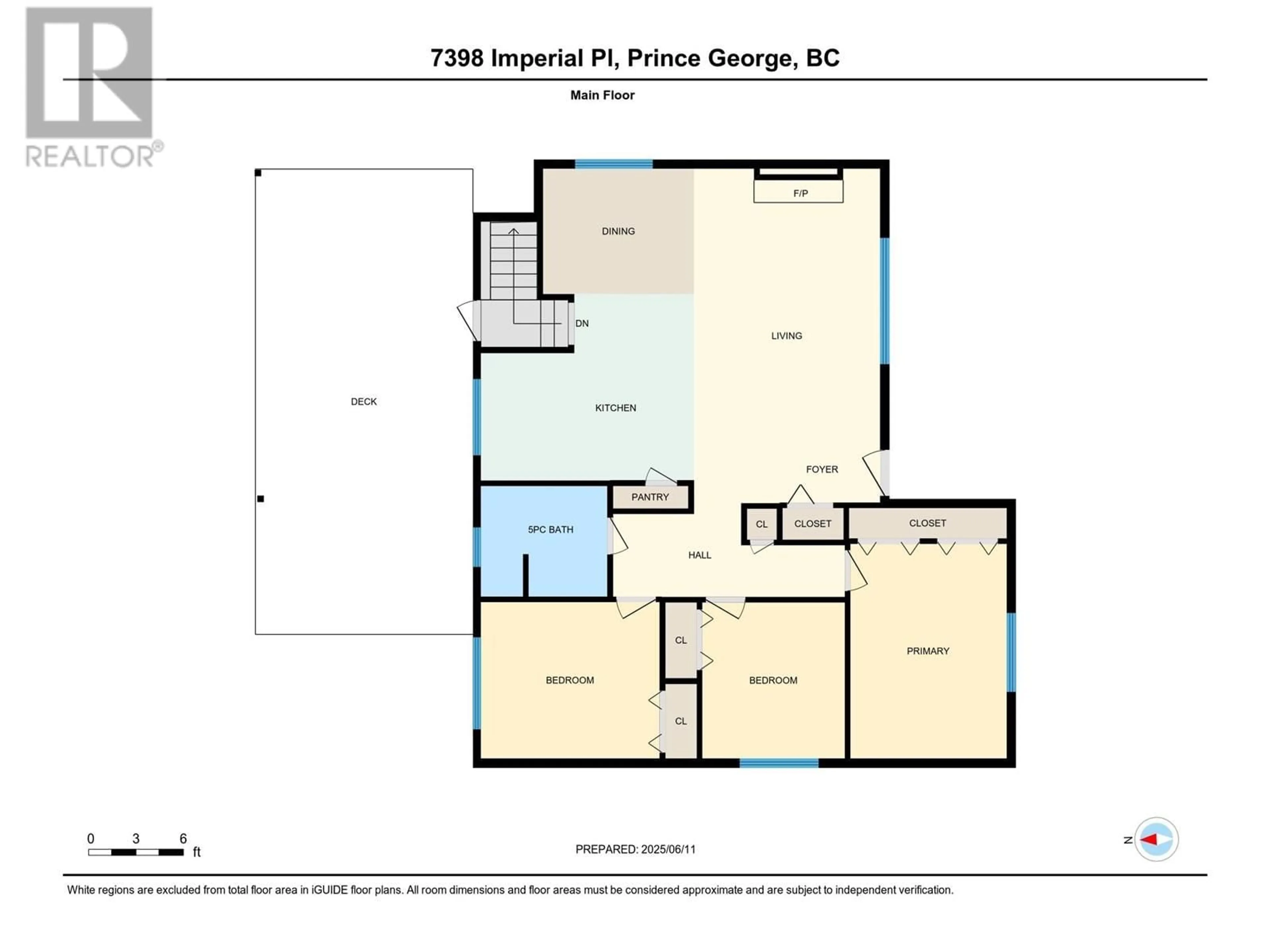Floor plan for 7398 IMPERIAL PLACE, Prince George British Columbia V2N2T9