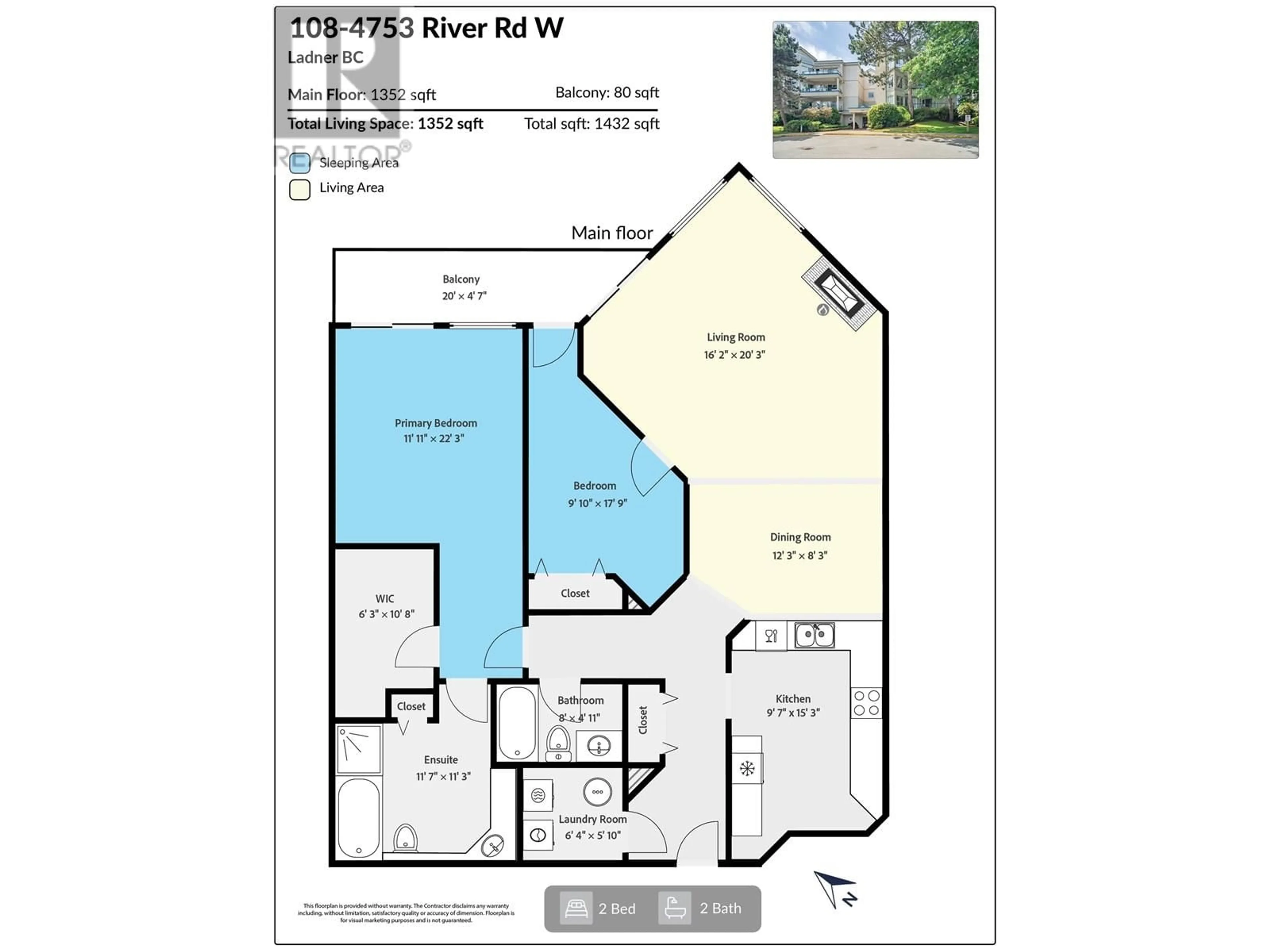 Floor plan for 108 - 4753 RIVER ROAD, Delta British Columbia V4K1R9