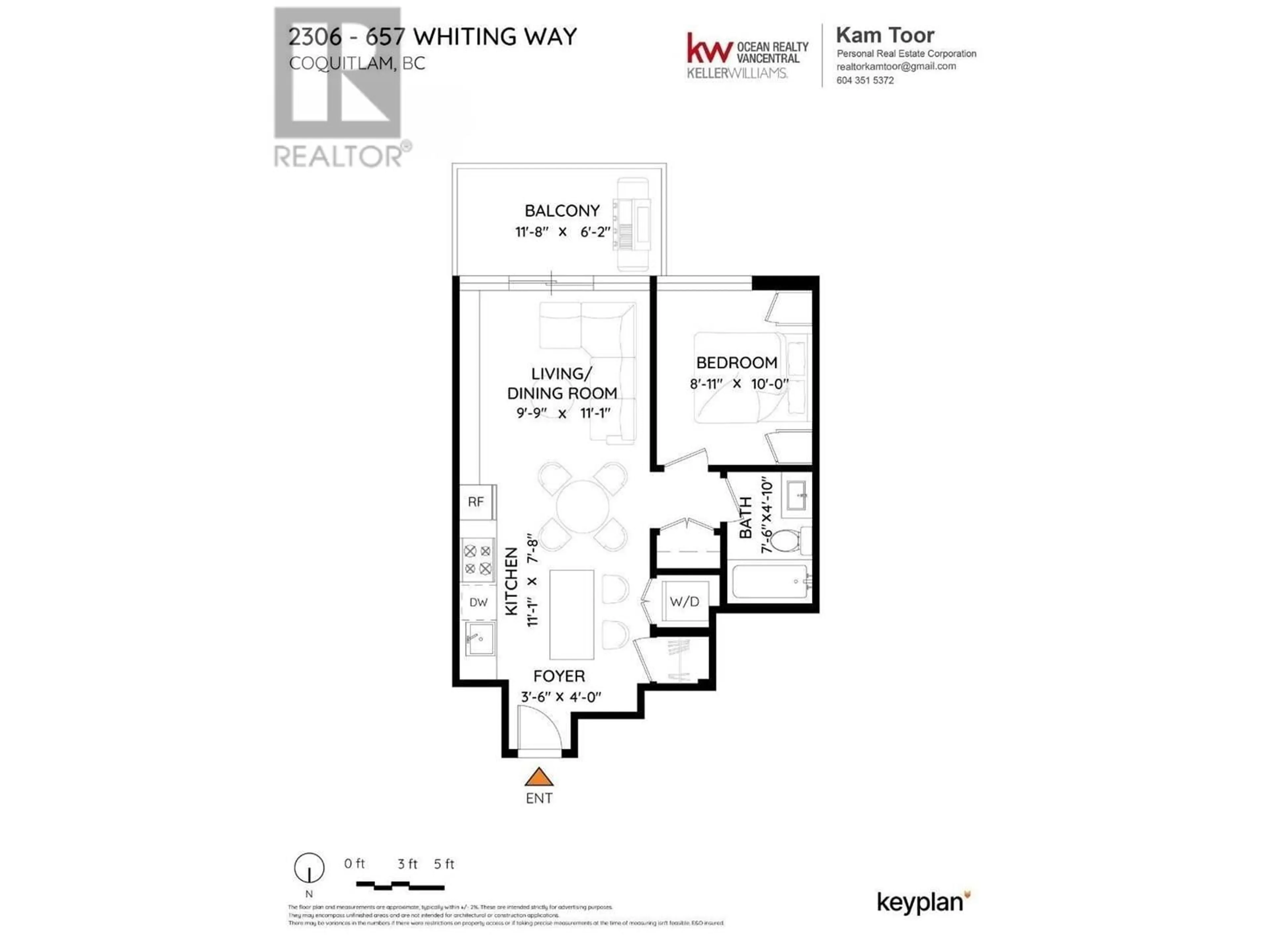 Floor plan for 2306 - 657 WHITING WAY, Coquitlam British Columbia V3J7W9