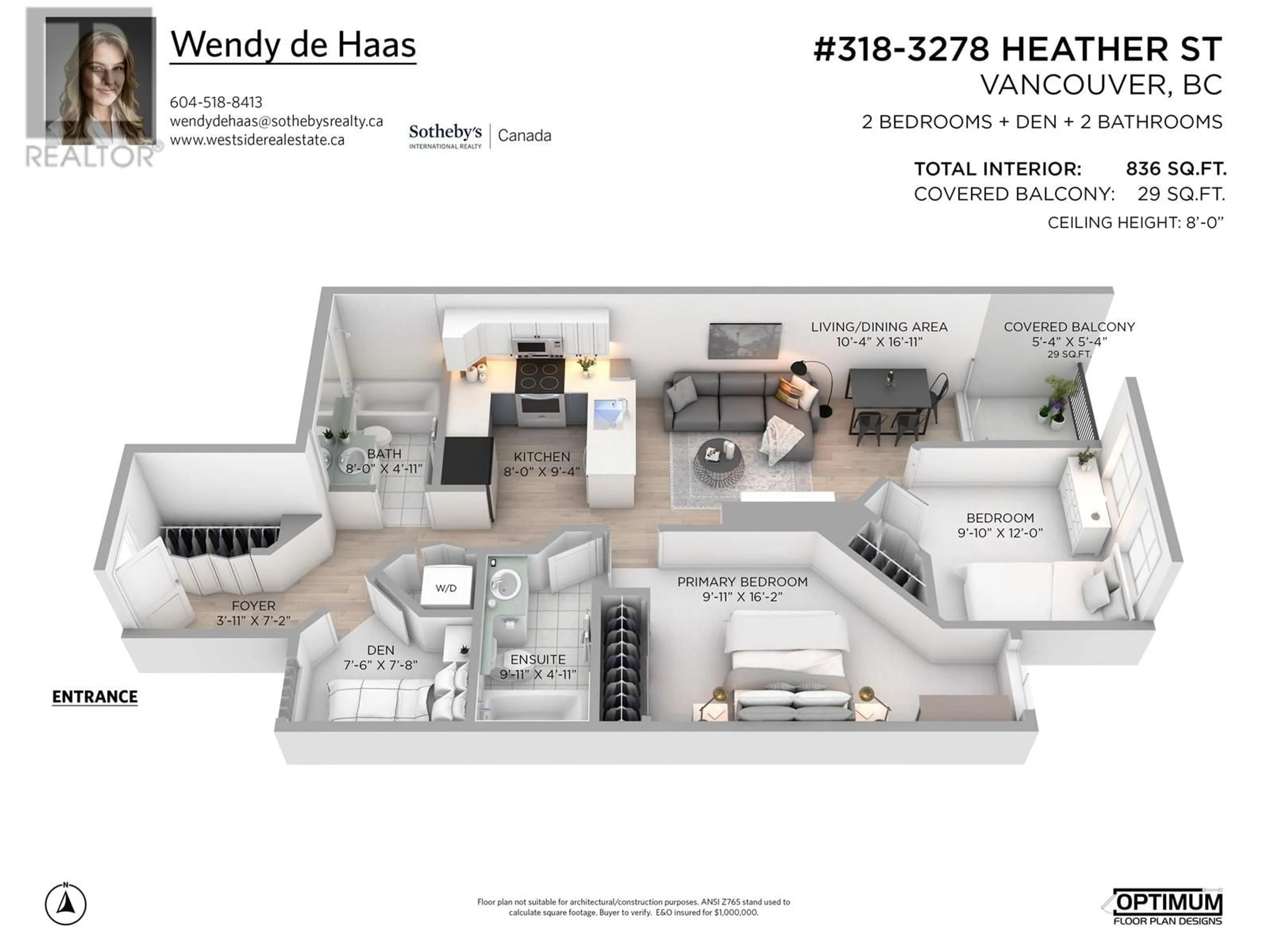 Floor plan for 318 - 3278 HEATHER STREET, Vancouver British Columbia V5Z4R9