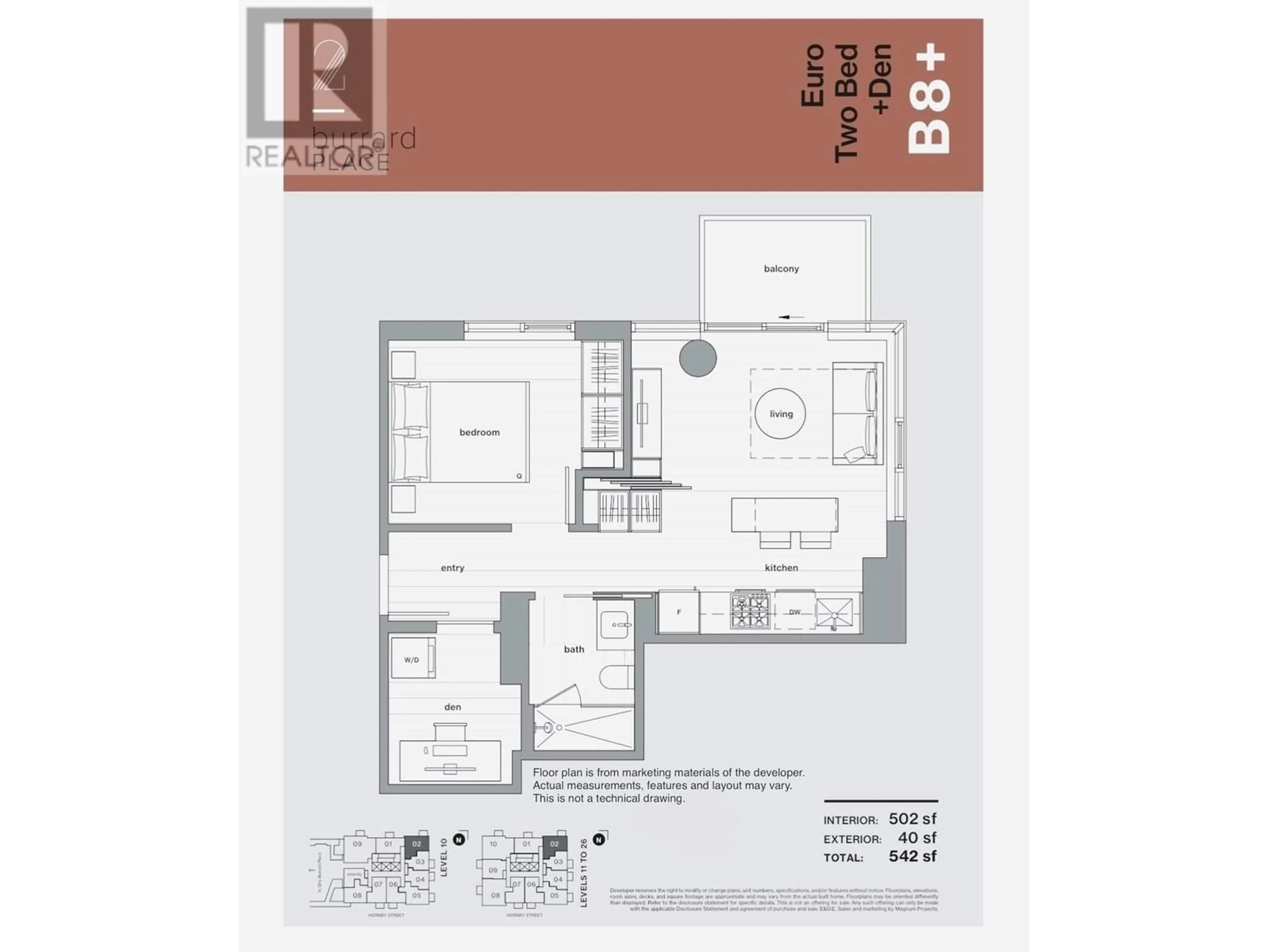 Floor plan for 1802 - 1277 HORNBY STREET, Vancouver British Columbia V6Z1W4