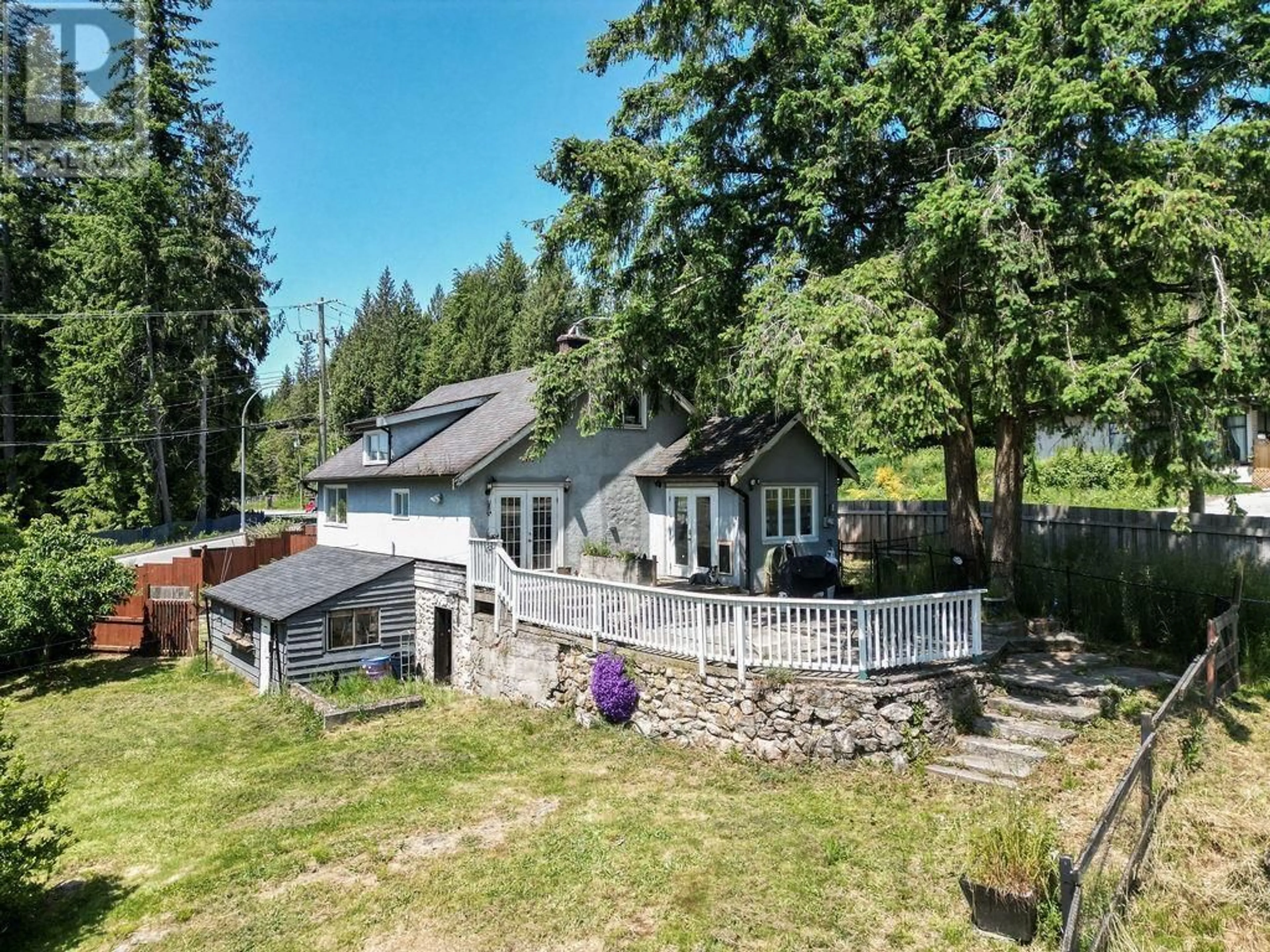 A pic from outside/outdoor area/front of a property/back of a property/a pic from drone, water/lake/river/ocean view for 1010 JOE ROAD, Roberts Creek British Columbia V0N2W6
