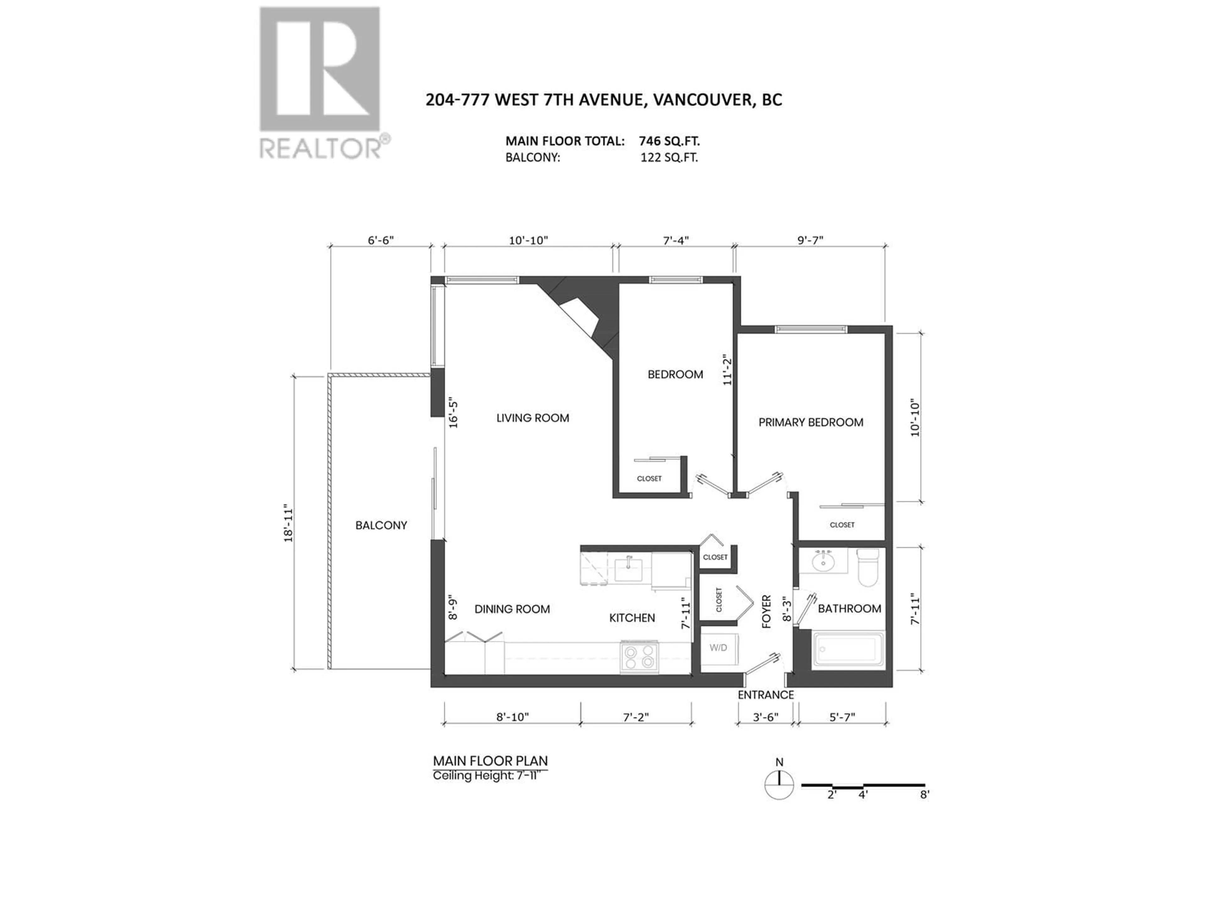 Floor plan for 204 - 777 7TH AVENUE, Vancouver British Columbia V5Z1B9