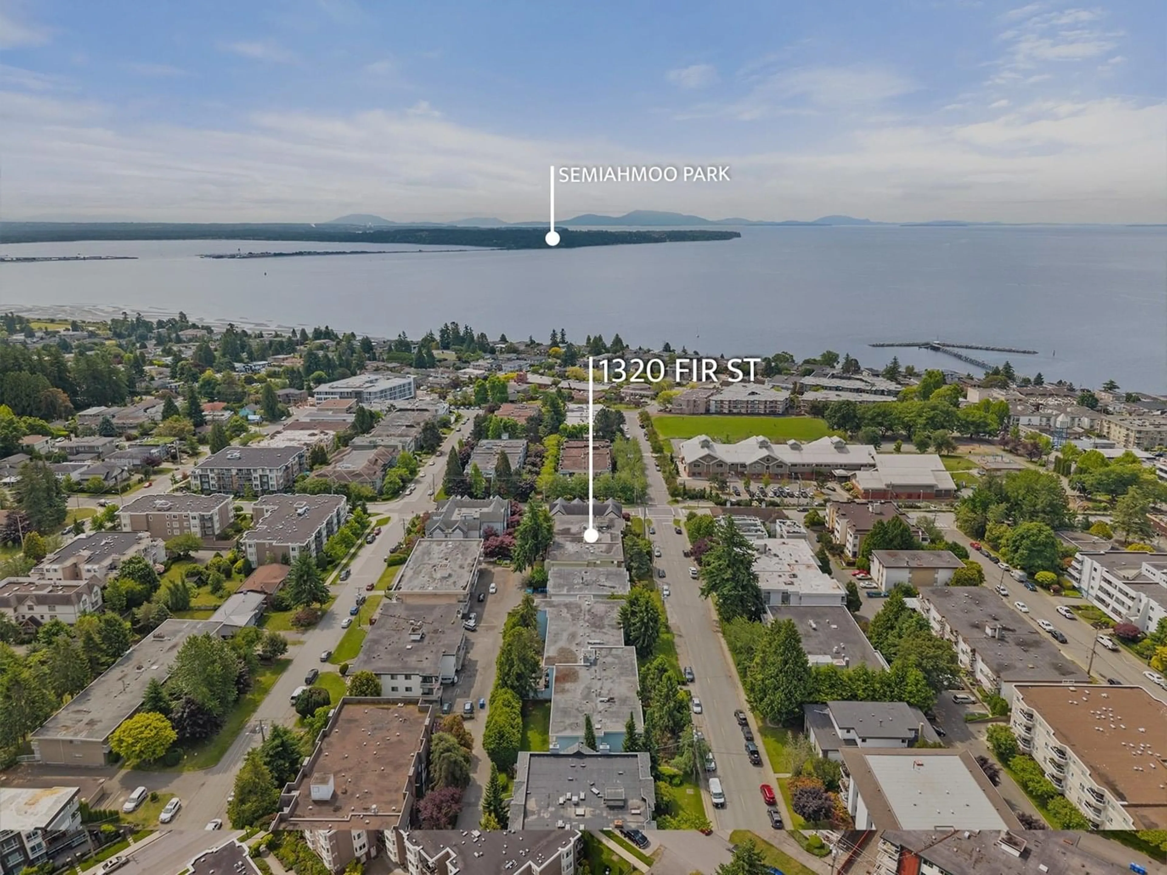 A pic from outside/outdoor area/front of a property/back of a property/a pic from drone, water/lake/river/ocean view for 104 - 1320 FIR, White Rock British Columbia V4B4B2