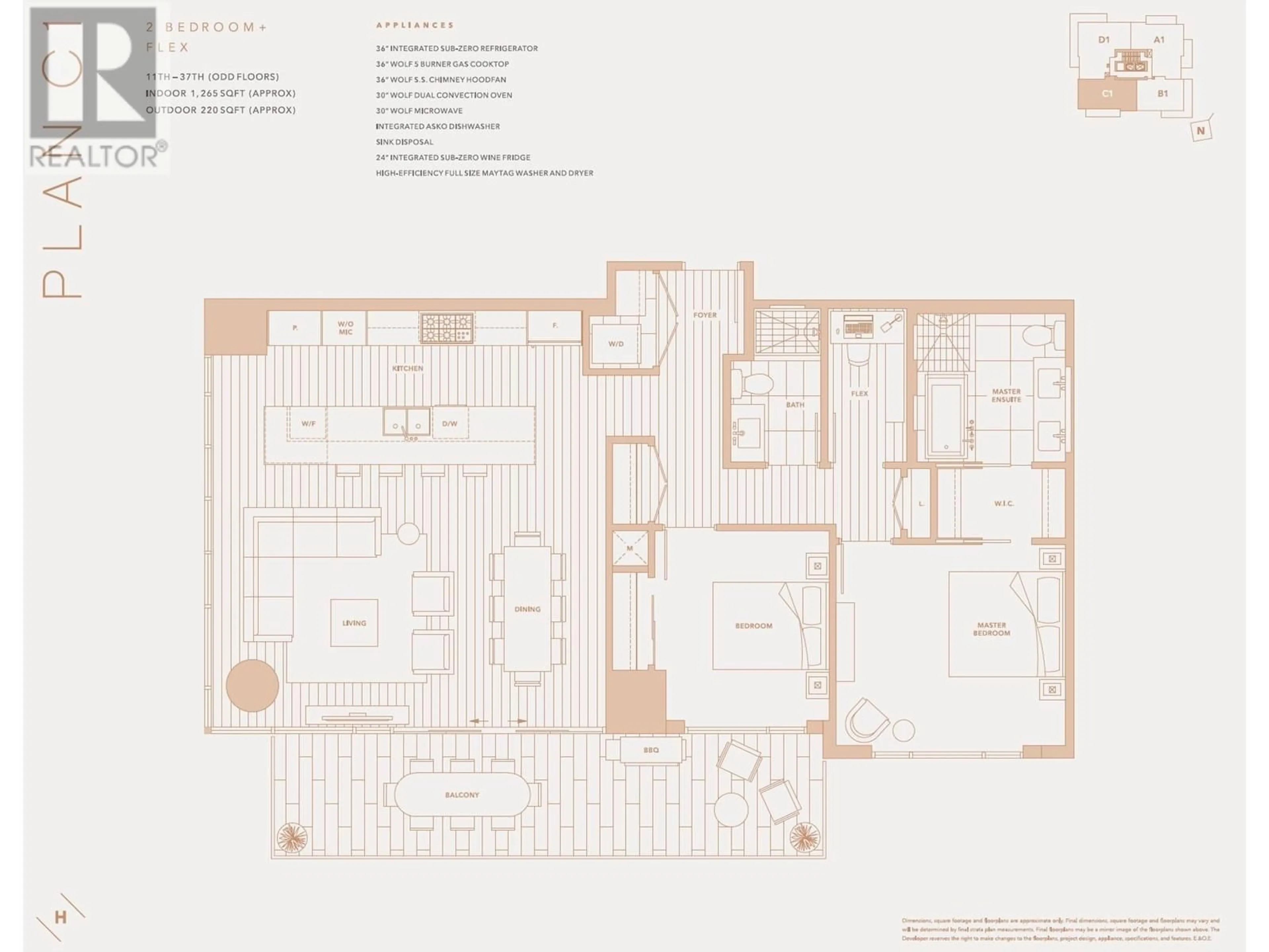 Floor plan for 3303 - 1335 HOWE STREET, Vancouver British Columbia V6Z0H1