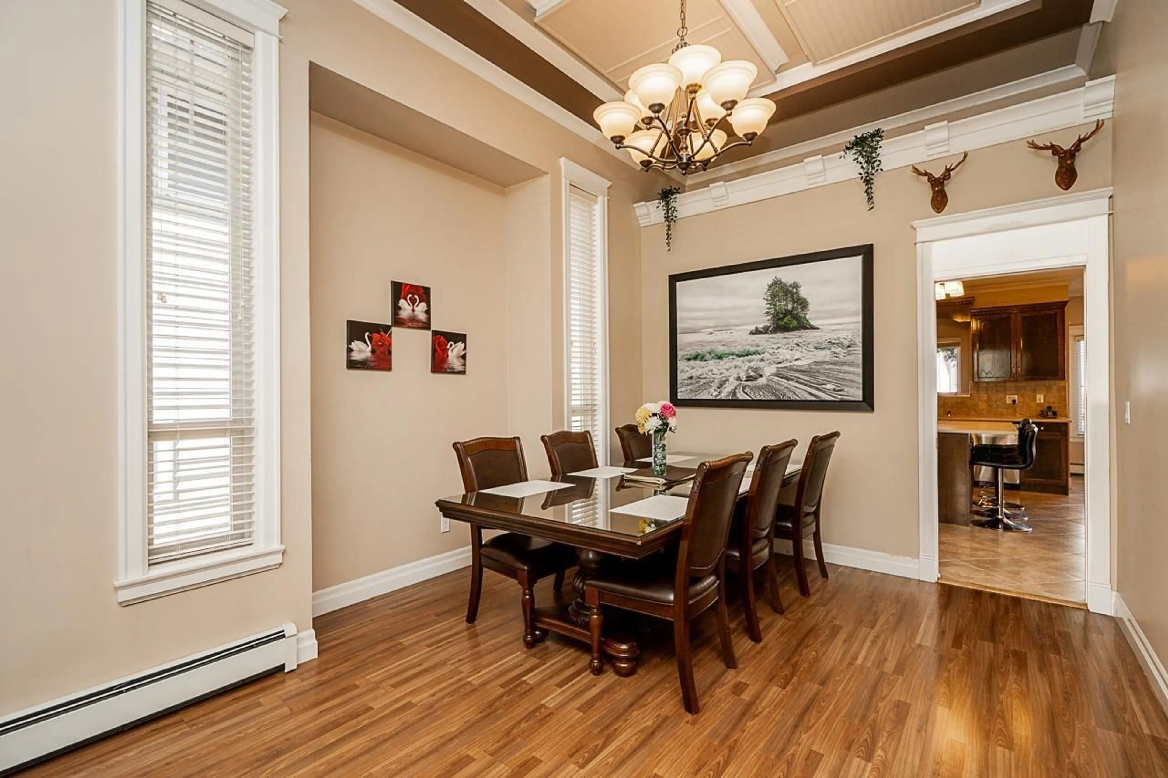 Dining room, wood/laminate floor for 6170 145A, Surrey British Columbia V3S8L1