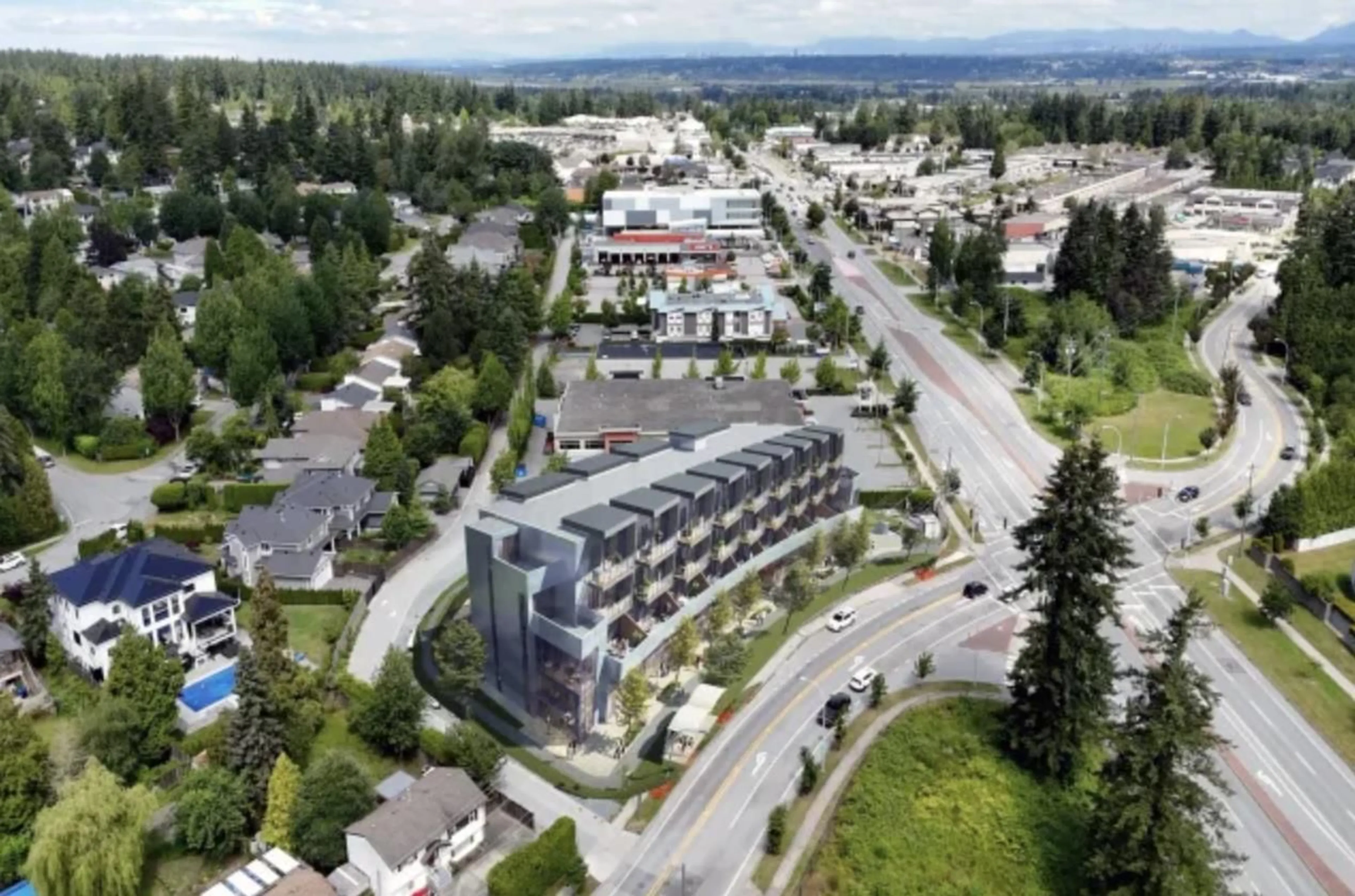 A pic from outside/outdoor area/front of a property/back of a property/a pic from drone, mountain view for 301 - 2233 156, Surrey British Columbia V4A4V3