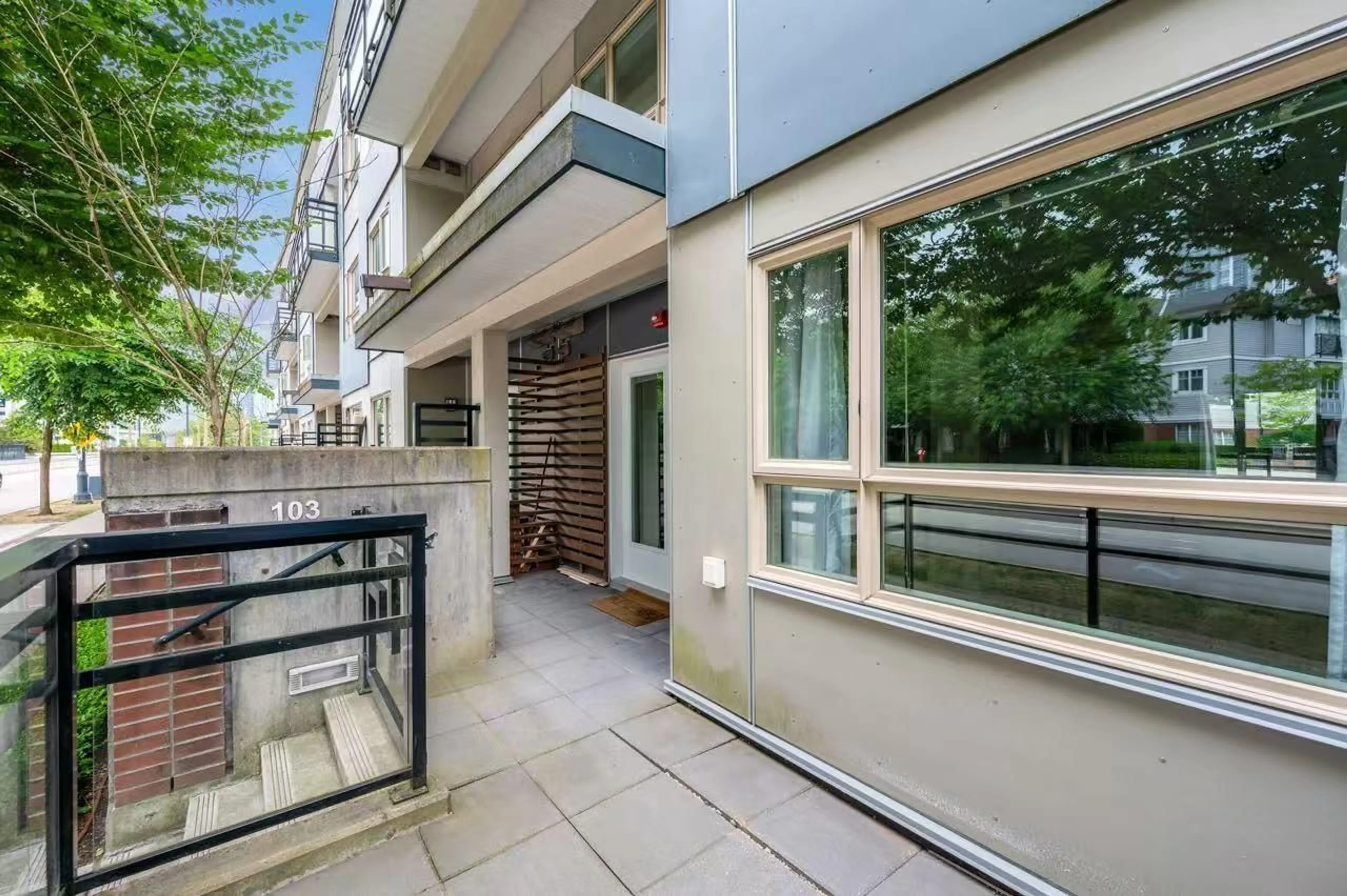 Balcony in the apartment, unknown for 103 - 13228 OLD YALE, Surrey British Columbia V3T0K3