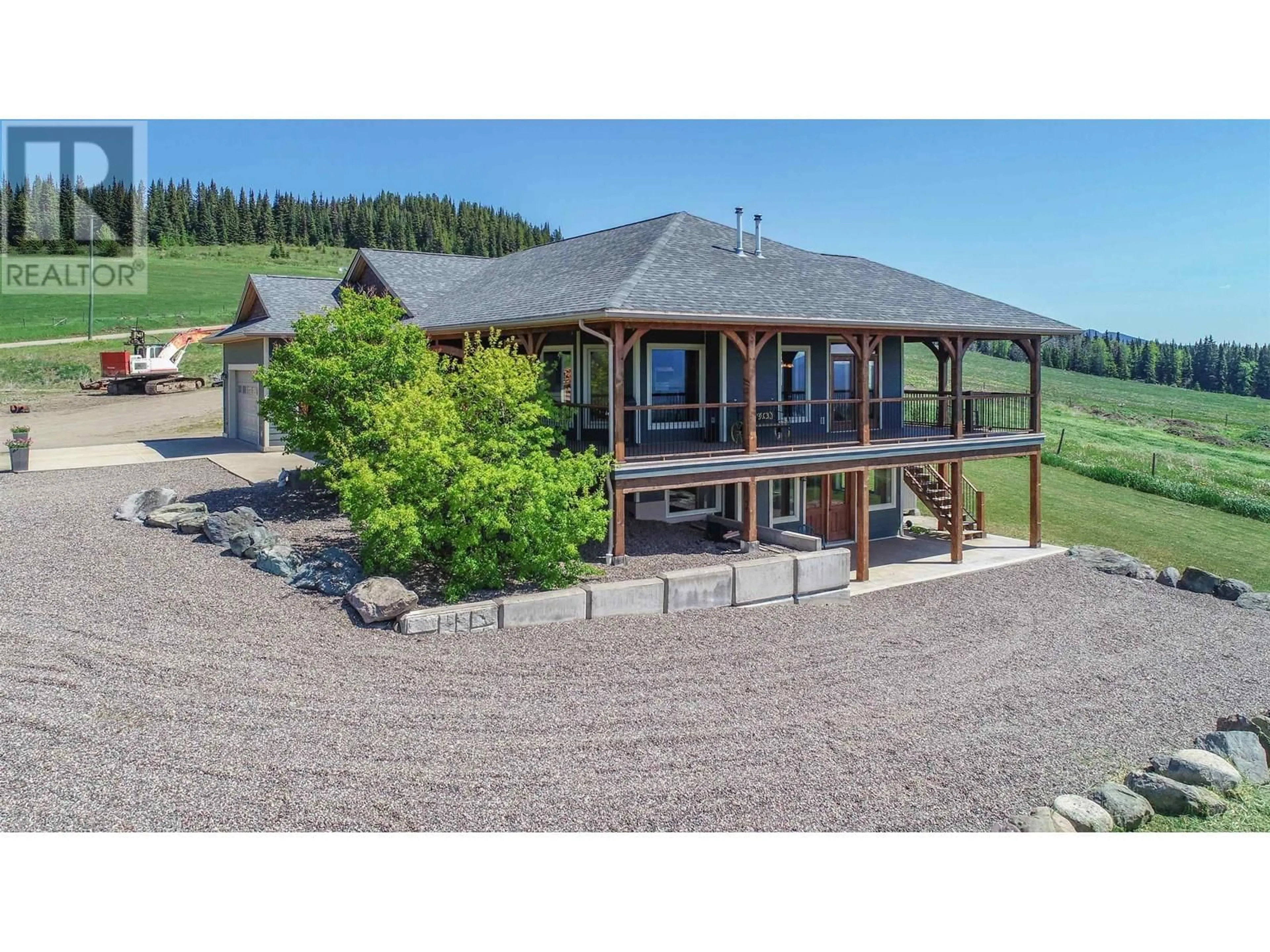 A pic from outside/outdoor area/front of a property/back of a property/a pic from drone, mountain view for 6536 BOUNDARY ROAD, Telkwa British Columbia V0J2X2