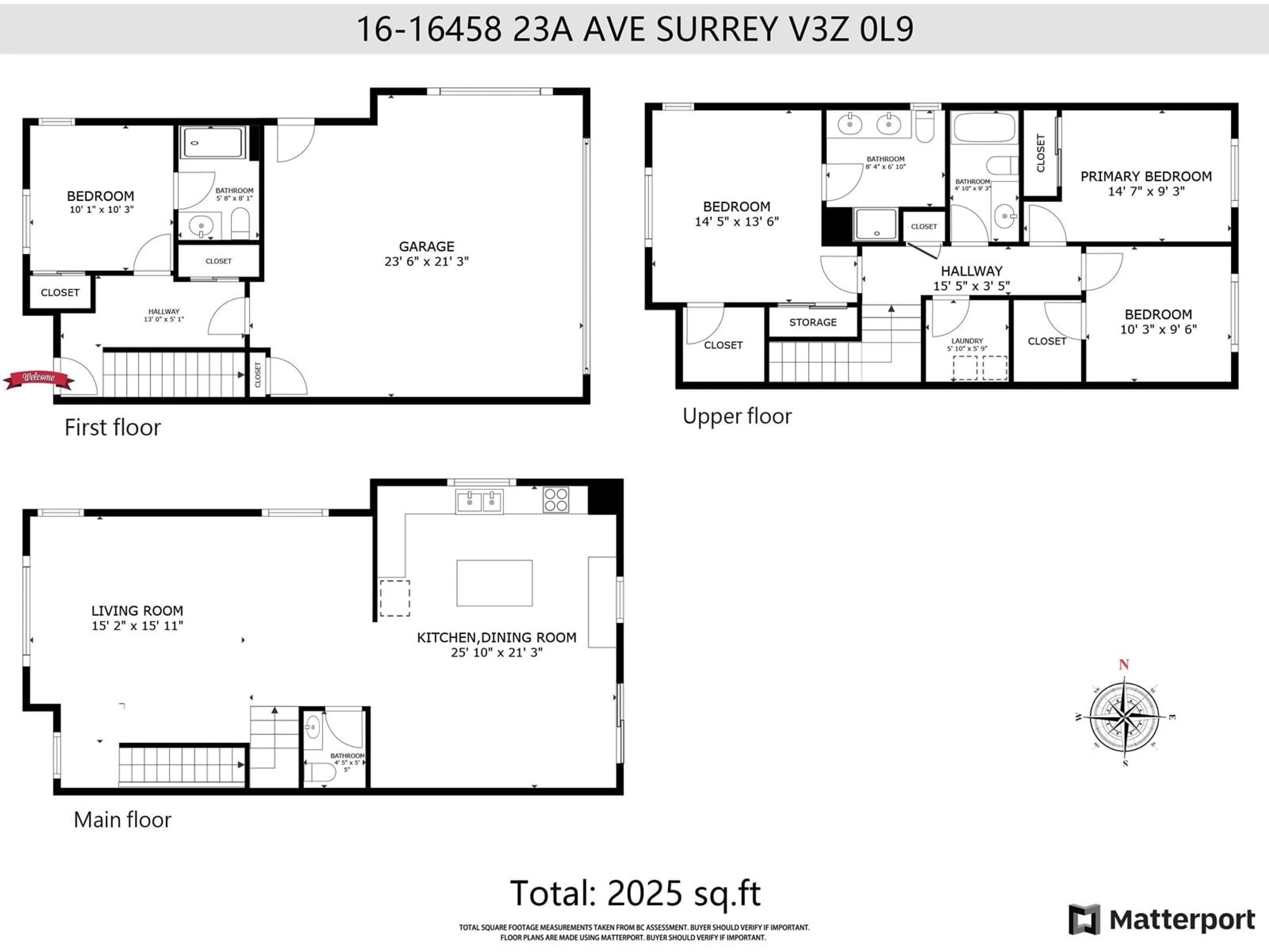 Floor plan for 16 - 16458 23A, Surrey British Columbia V3Z0L9