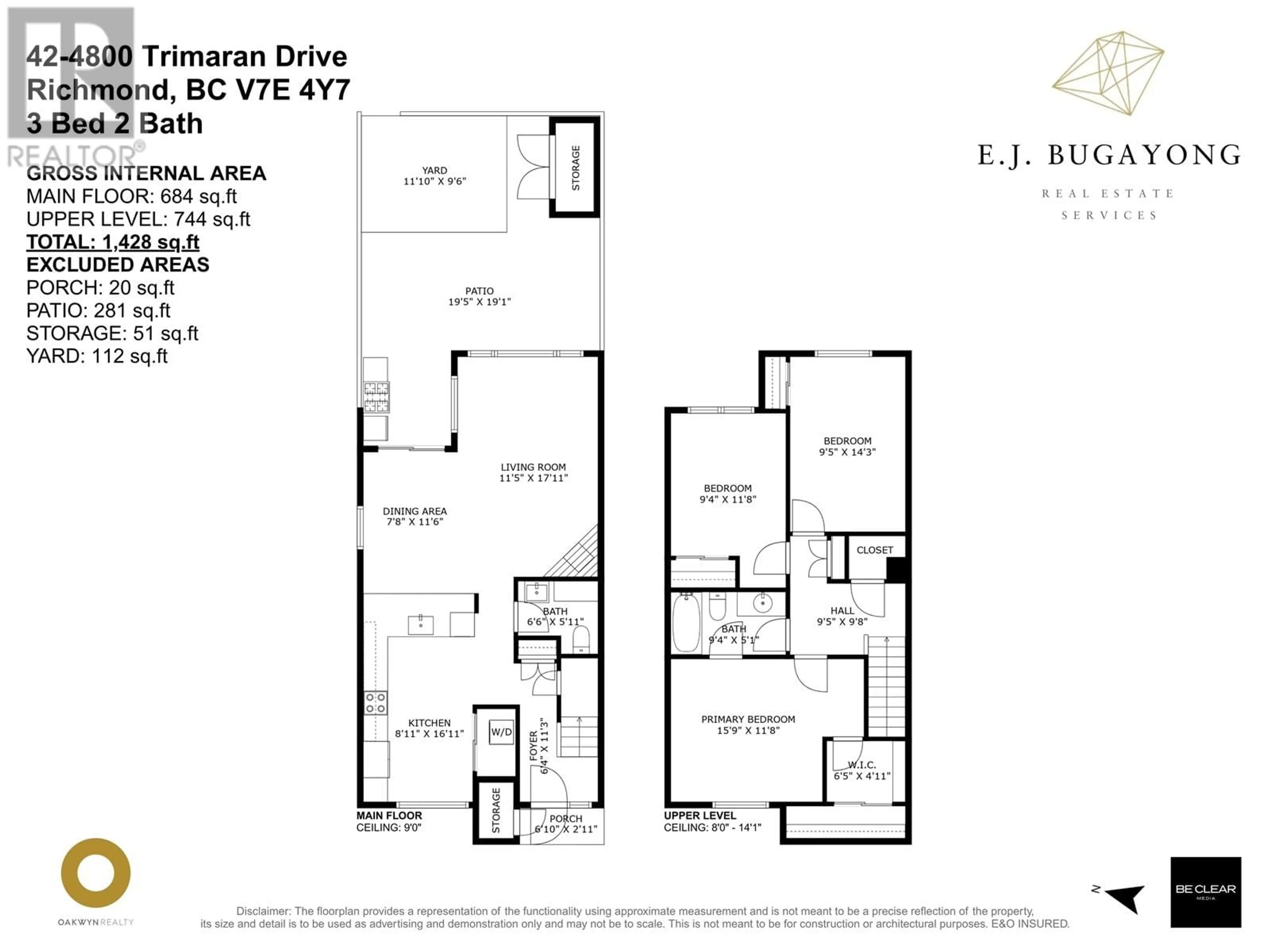 Floor plan for 42 - 4800 TRIMARAN DRIVE, Richmond British Columbia V7E4Y7