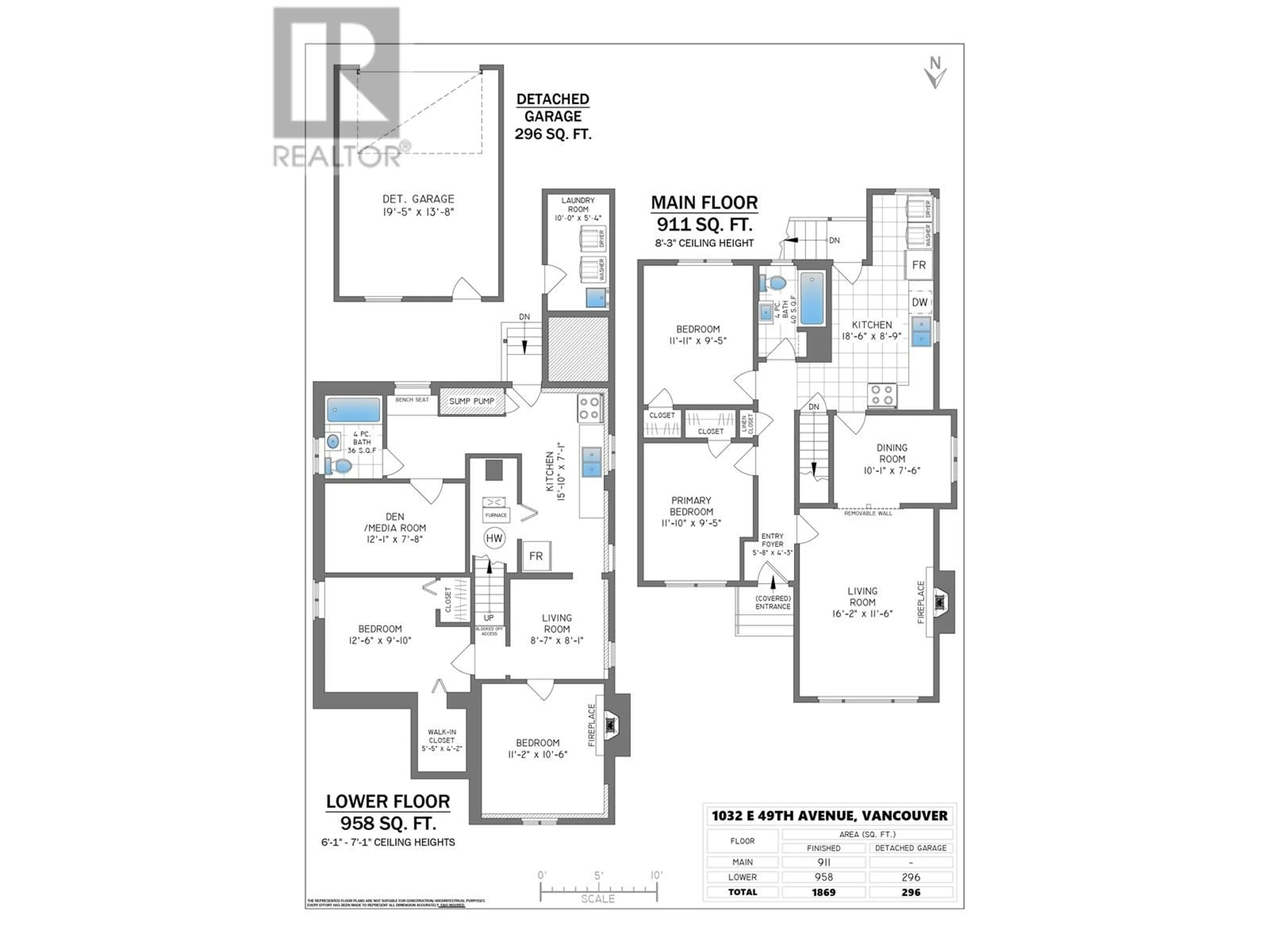 Floor plan for 1032 49TH AVENUE, Vancouver British Columbia V5W2H8