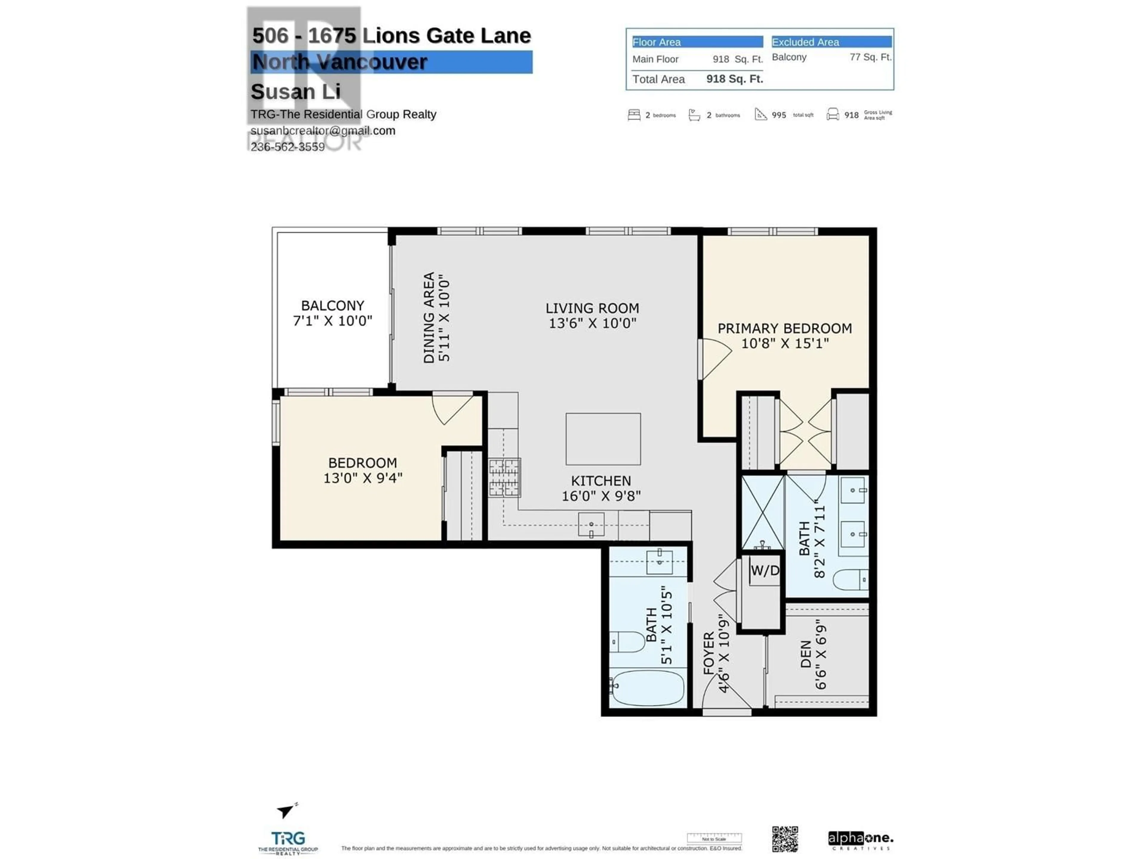 Floor plan for 506 - 1675 LIONS GATE LANE, North Vancouver British Columbia V7P3B4