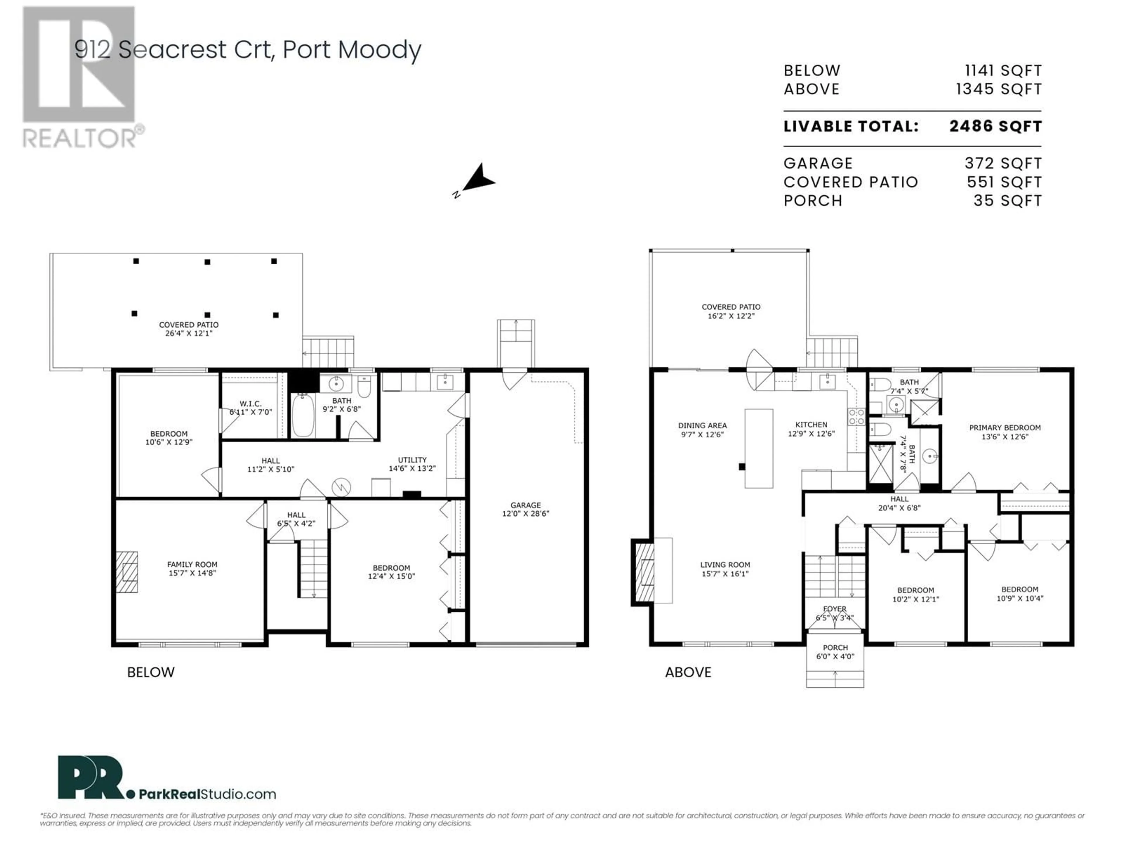 Floor plan for 912 SEACREST COURT, Port Moody British Columbia V3H1K5