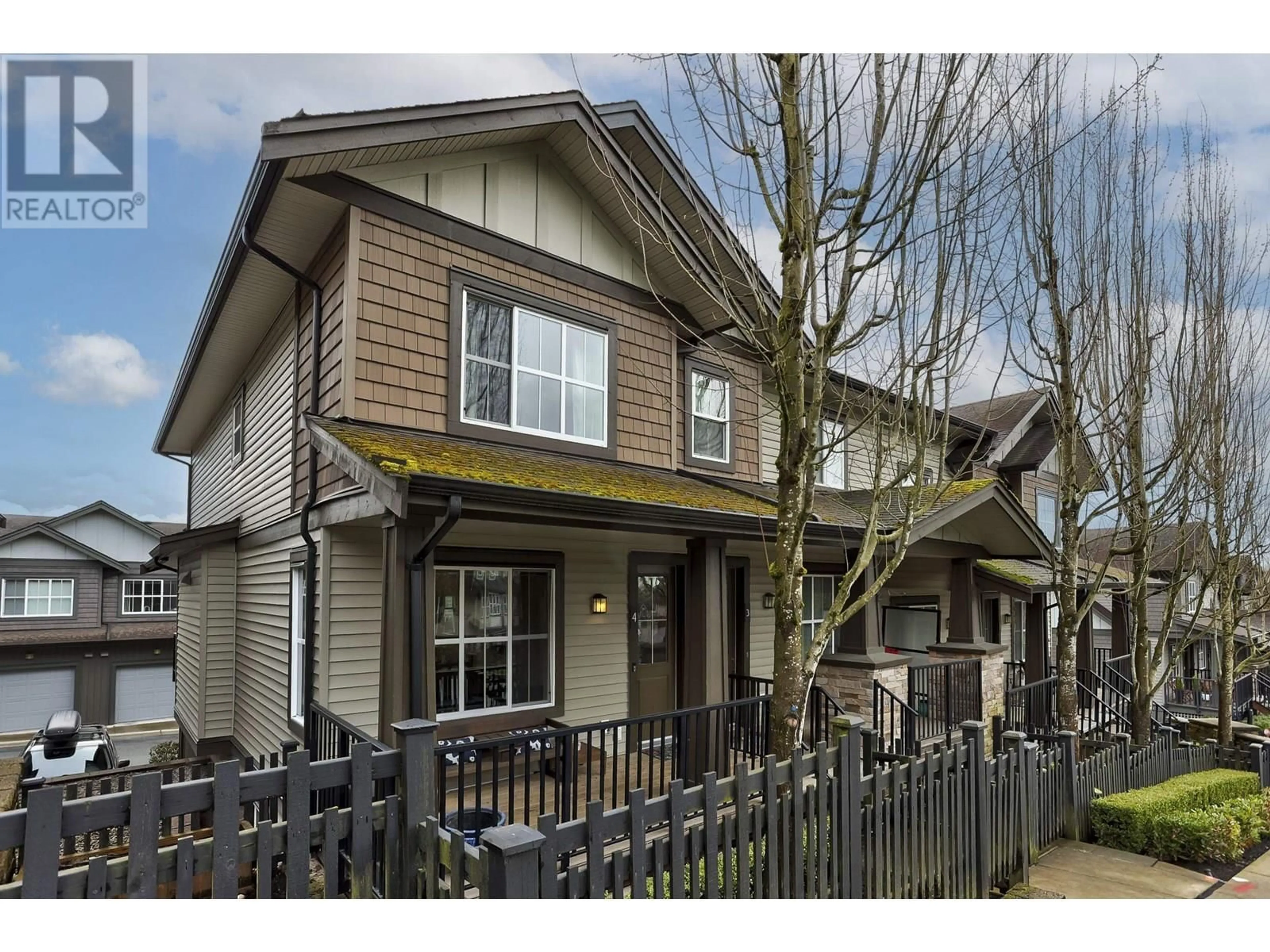 Home with vinyl exterior material, street for 4 - 11176 GILKER HILL ROAD, Maple Ridge British Columbia V2W0G5