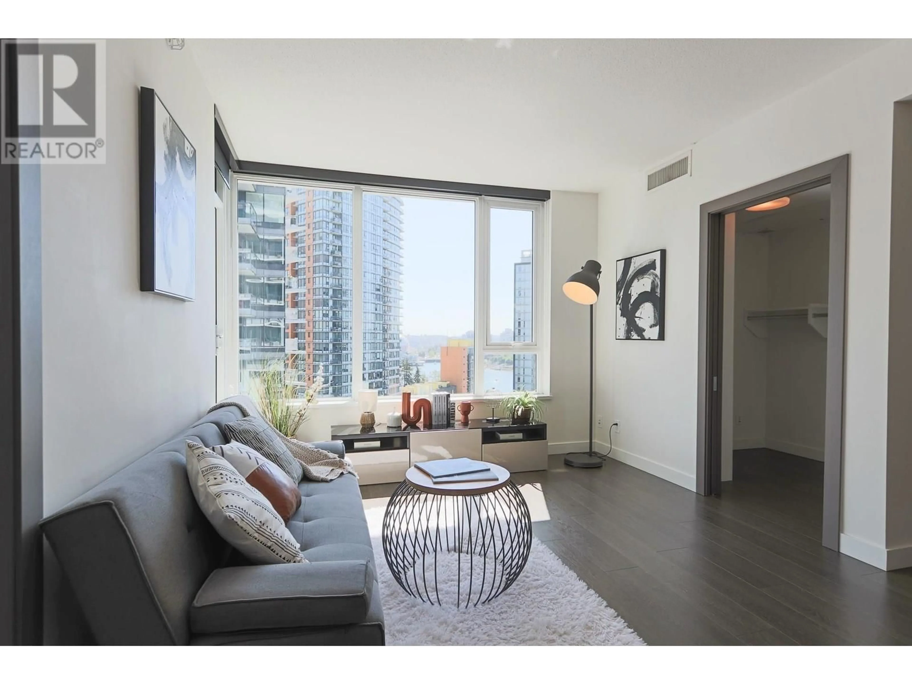Living room with furniture, unknown for 1507 - 68 SMITHE STREET, Vancouver British Columbia V6B0P4