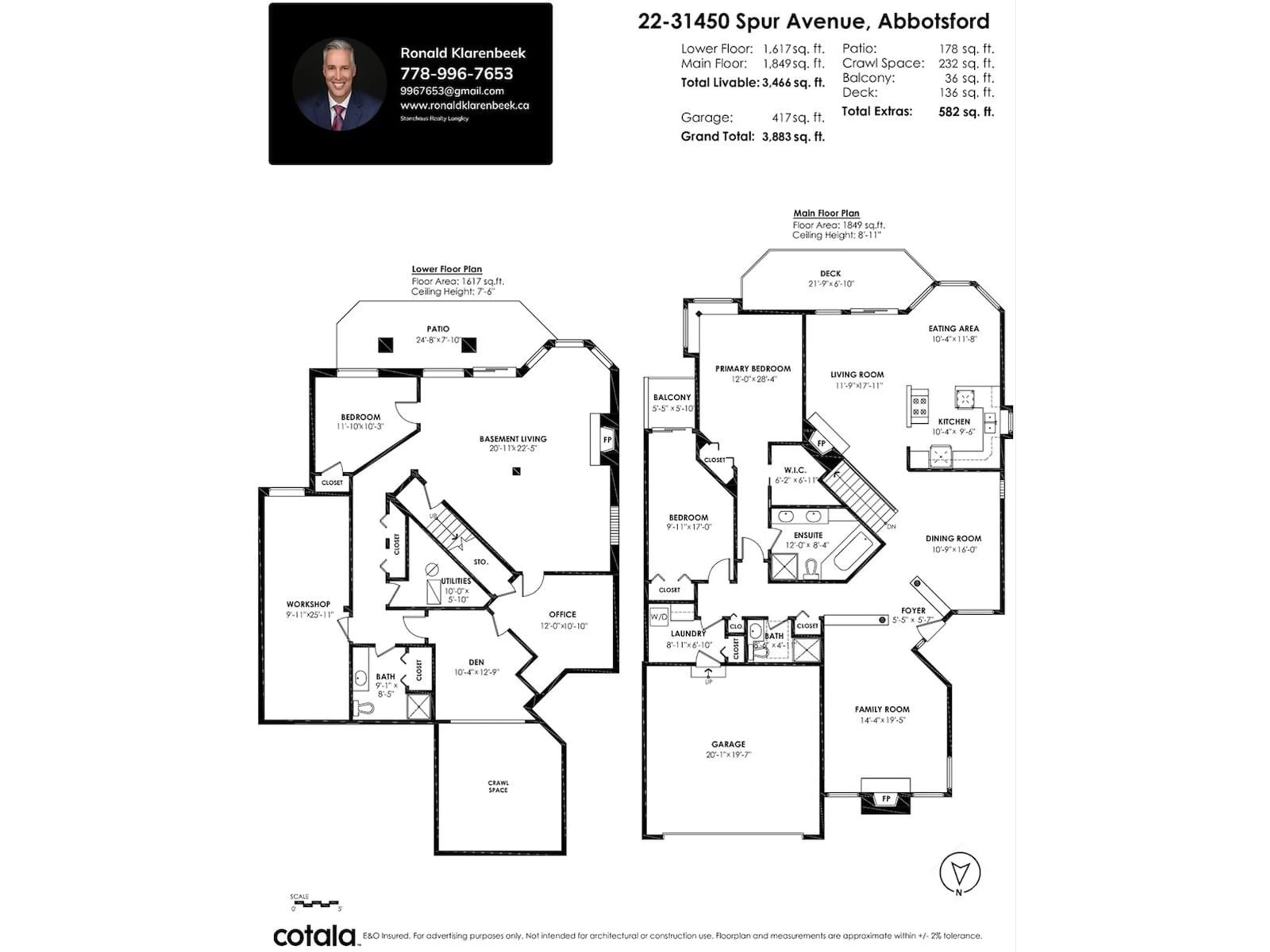 Floor plan for 22 - 31450 SPUR, Abbotsford British Columbia V2T5M3